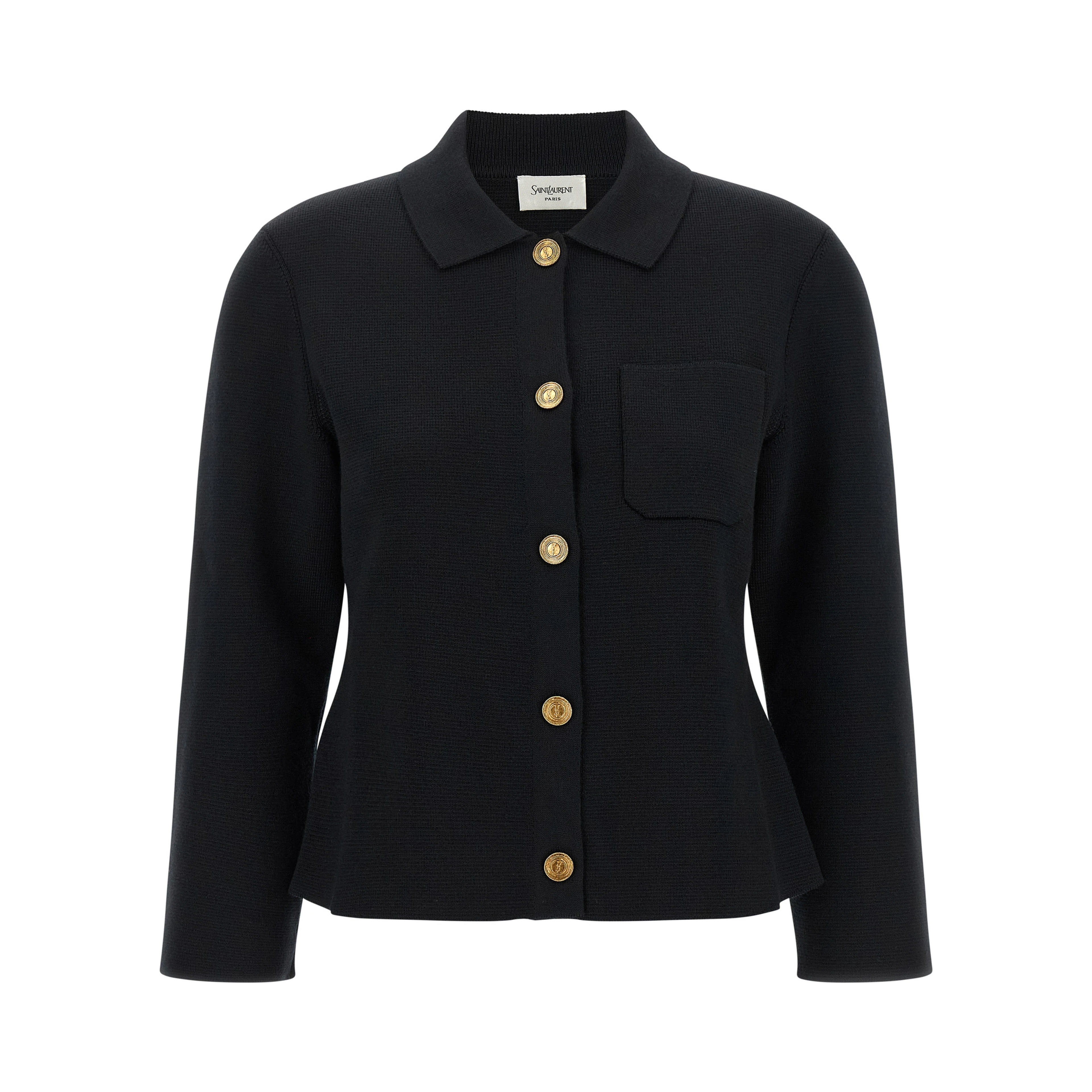 Black Wool Cardigan