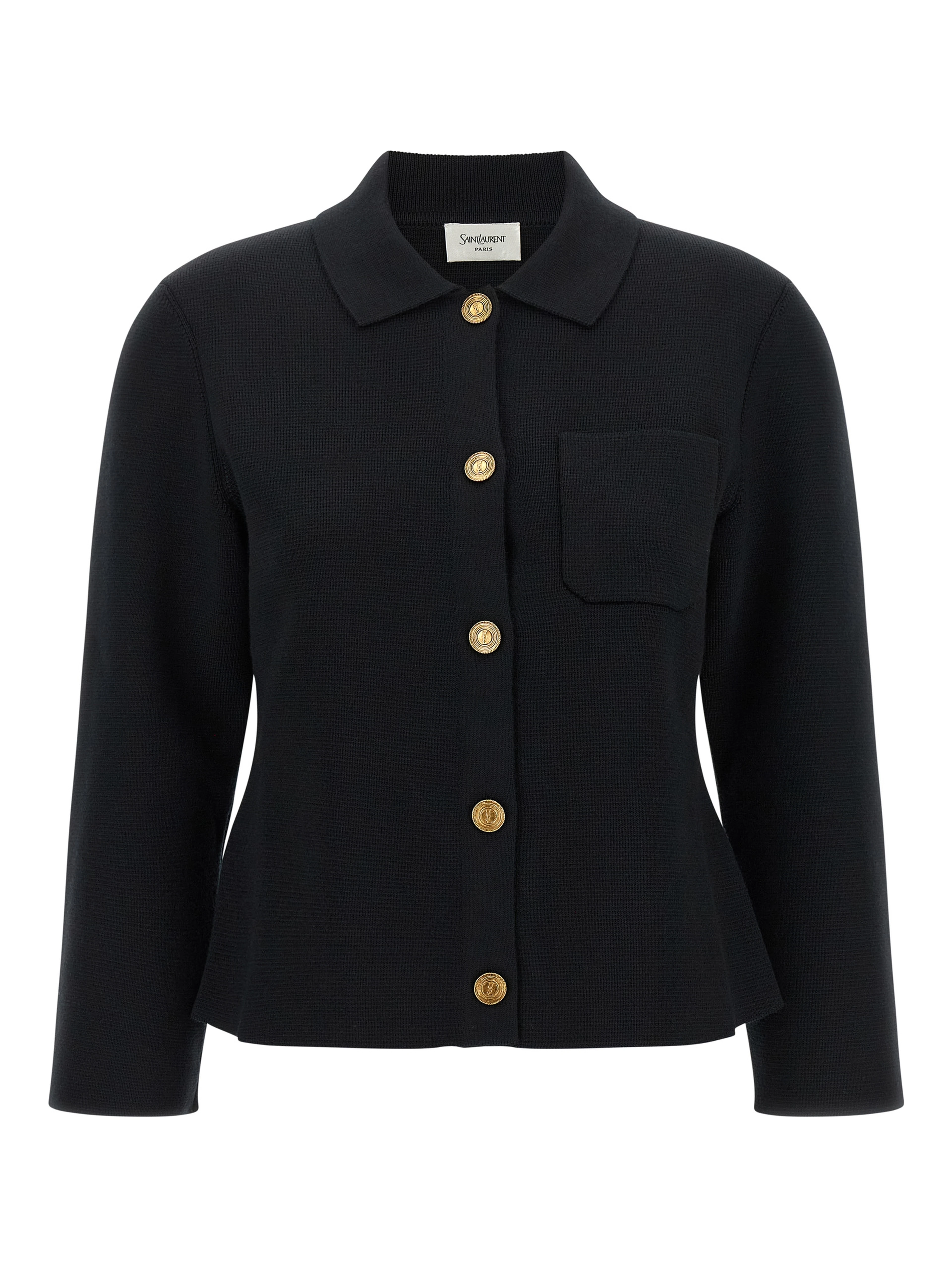 Black Wool Cardigan