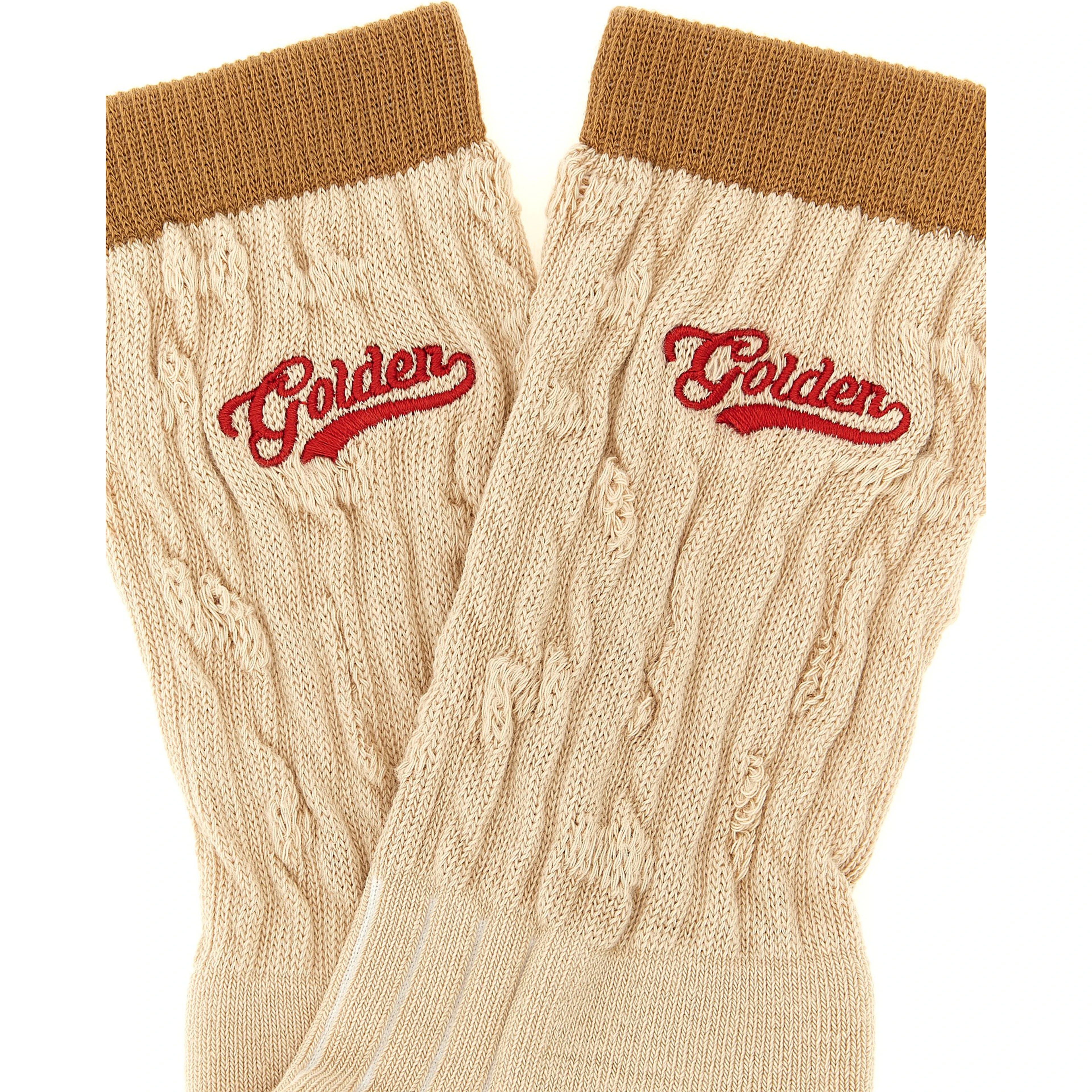 Beige Cotton Socks