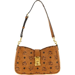 Brown Polyethylene Shoulder Bag