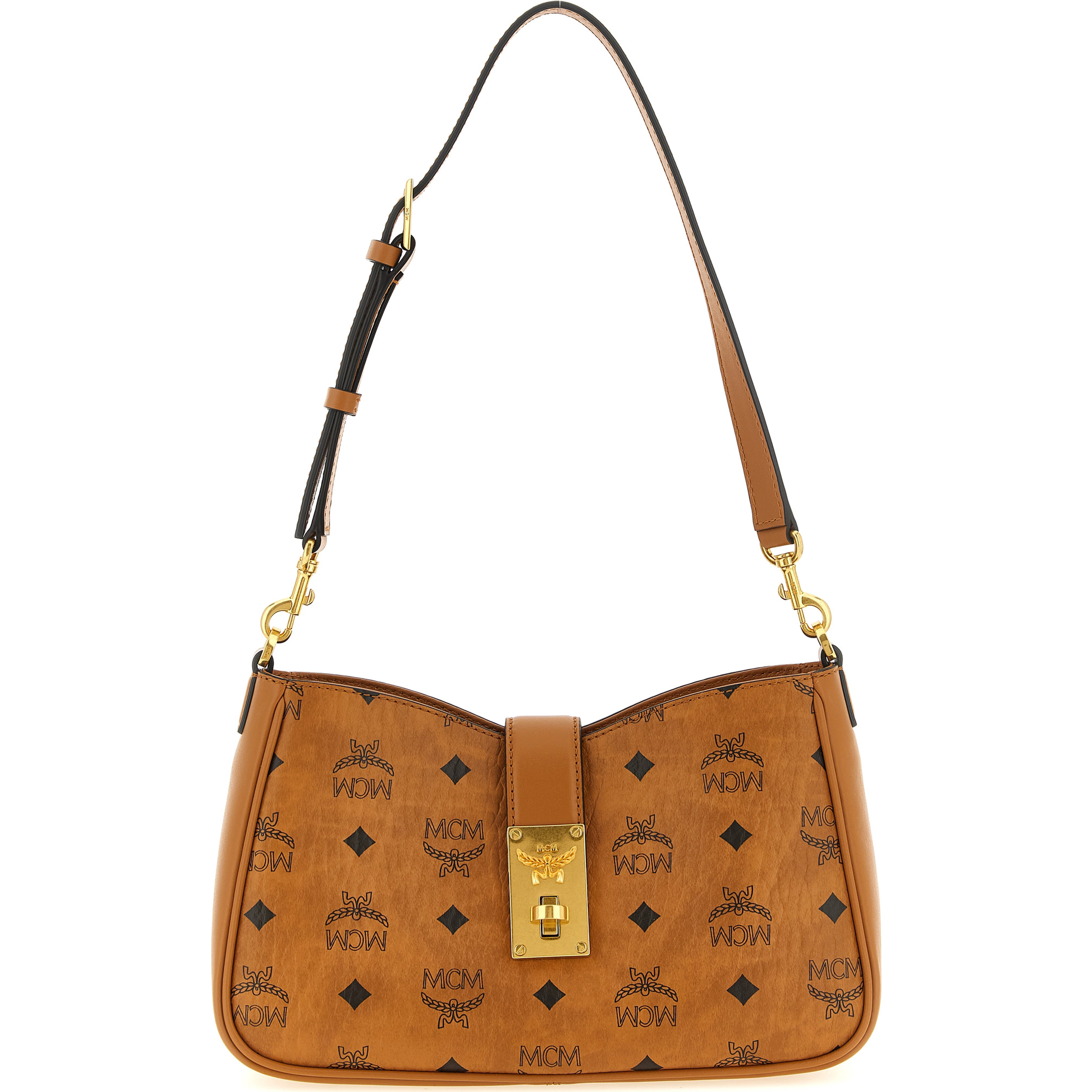 Brown Polyethylene Shoulder Bag
