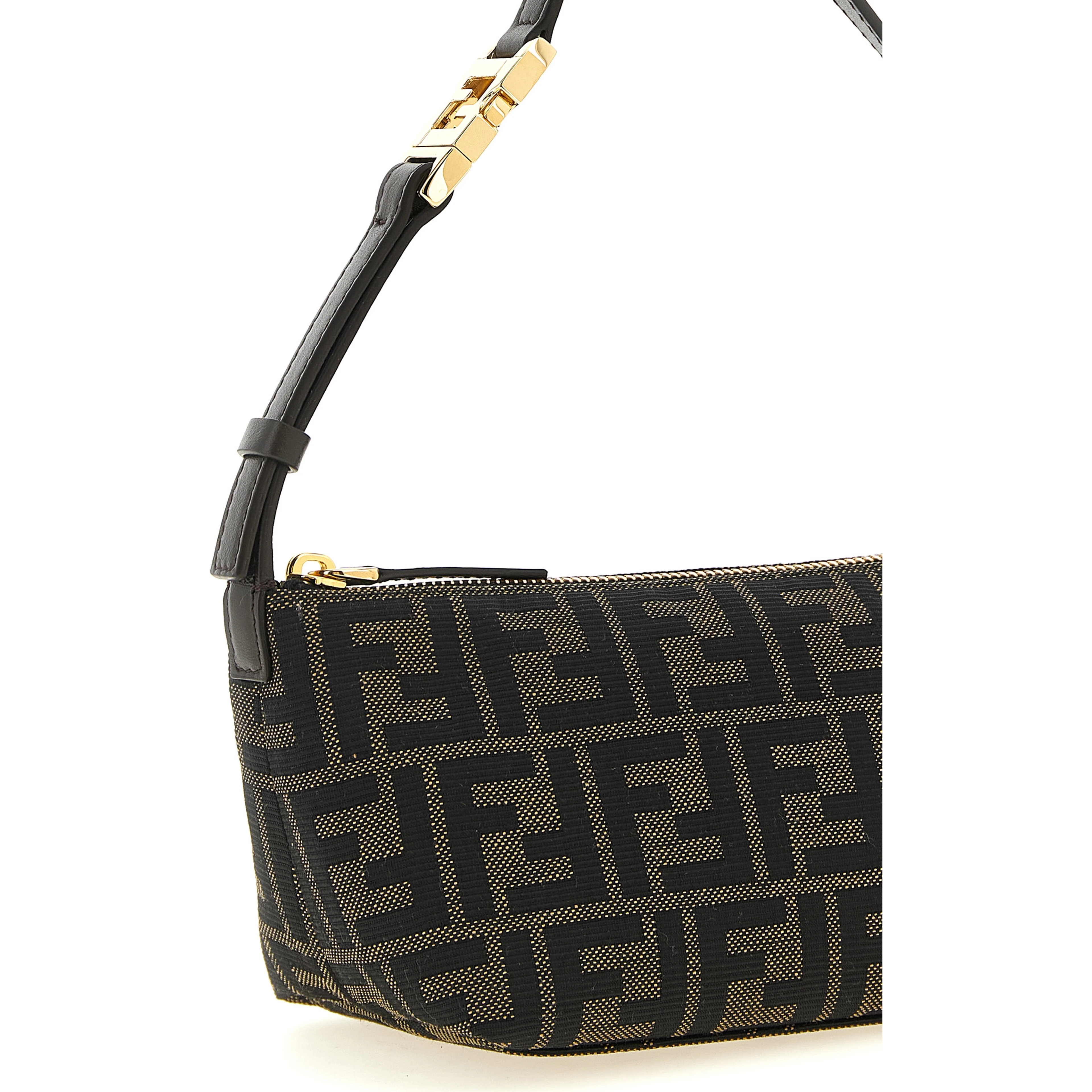 Brown Polyester Clutch Bag