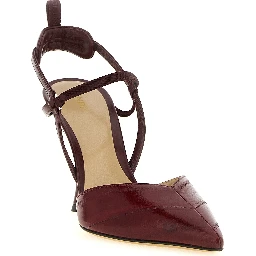 Bordeaux Lamb Leather Platform Pumps