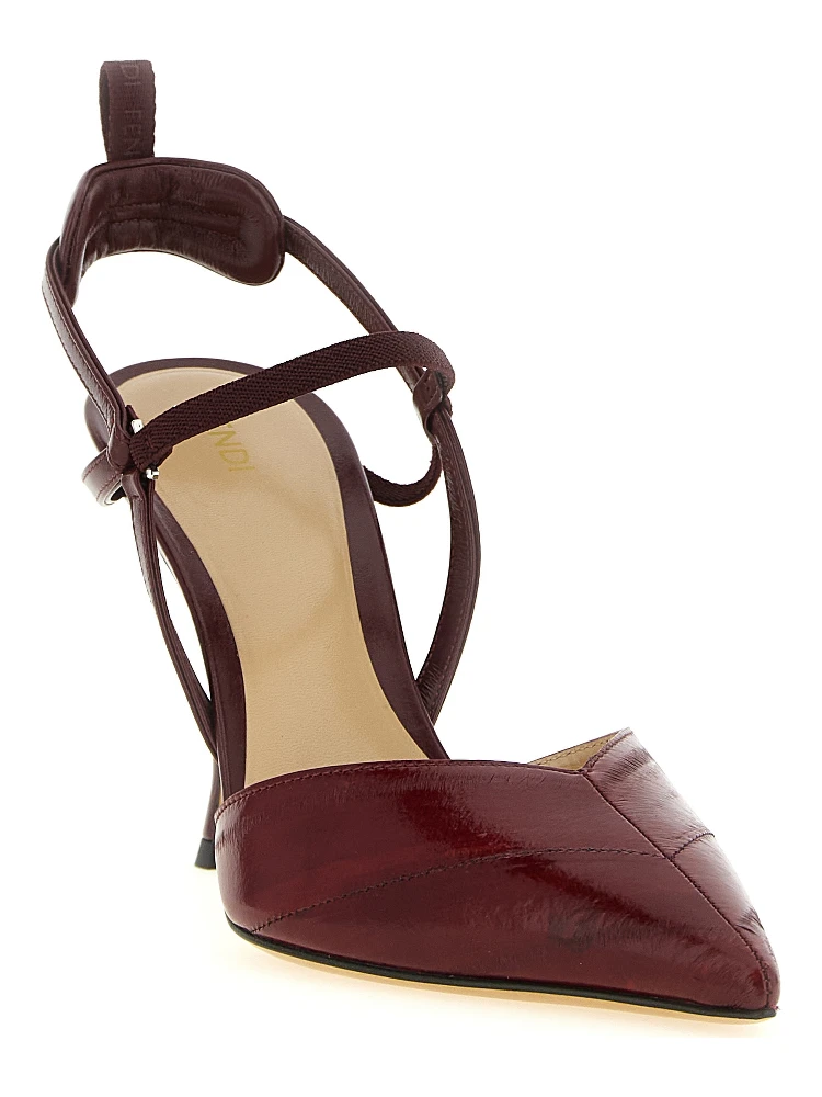 Bordeaux Lamb Leather Platform Pumps alternative
