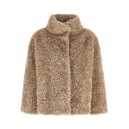 Beige Polyester Coat