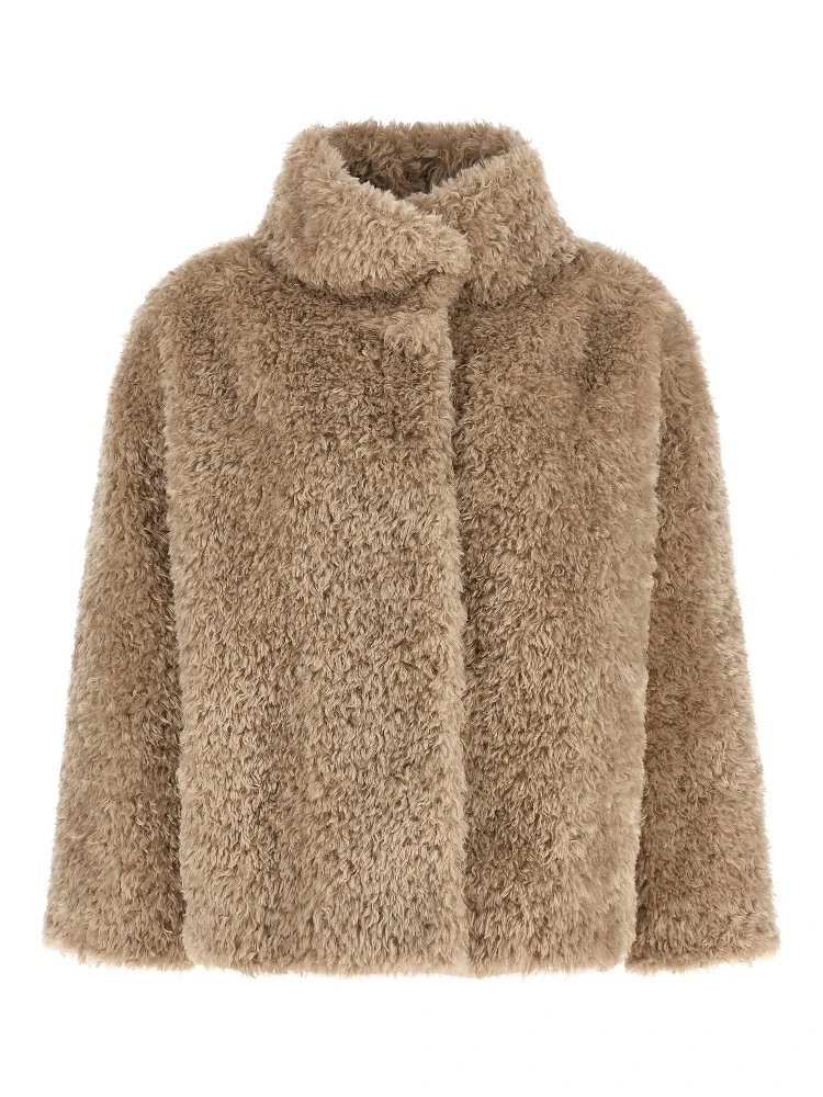 Beige Polyester Coat