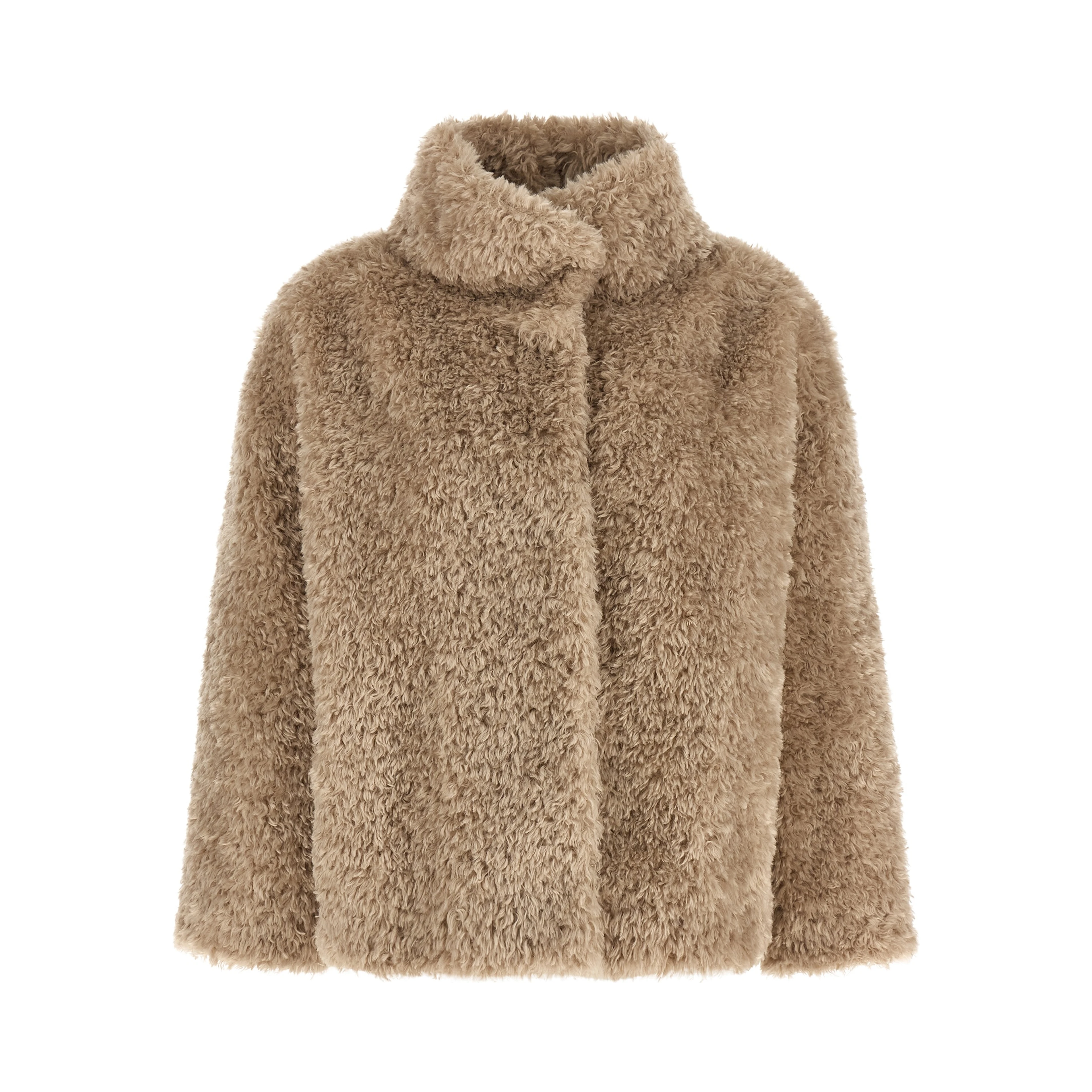 Beige Polyester Coat