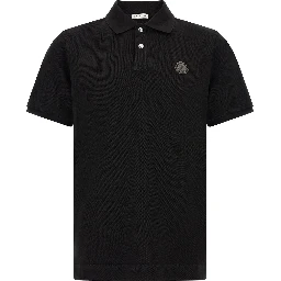 Black Leather Polo Shirt