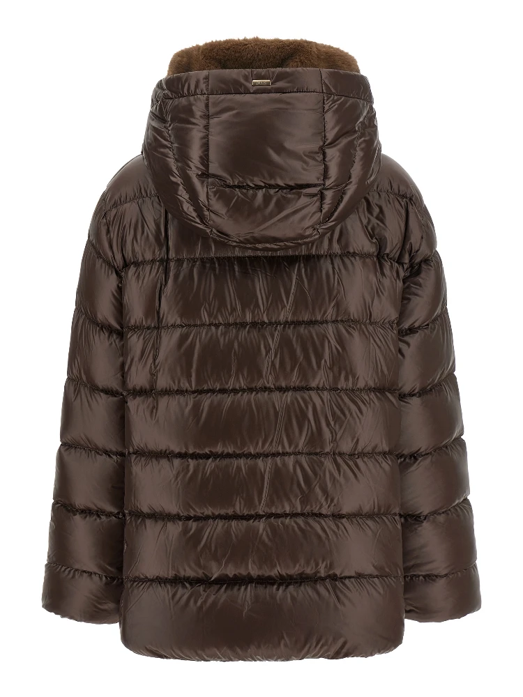 Brown Polyamide Full-Length Jacket alternative