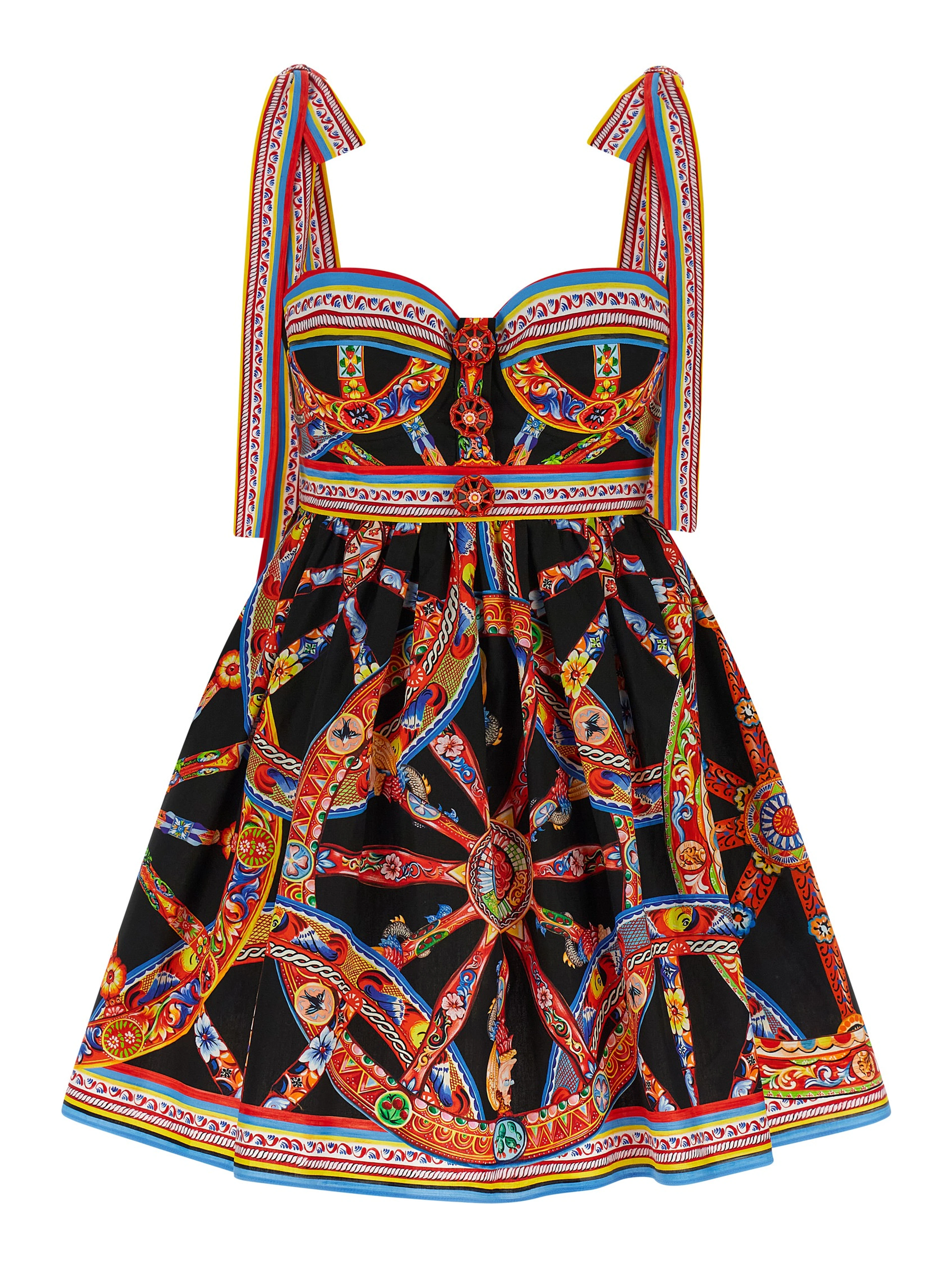 Multicolor Cotton Short Dress