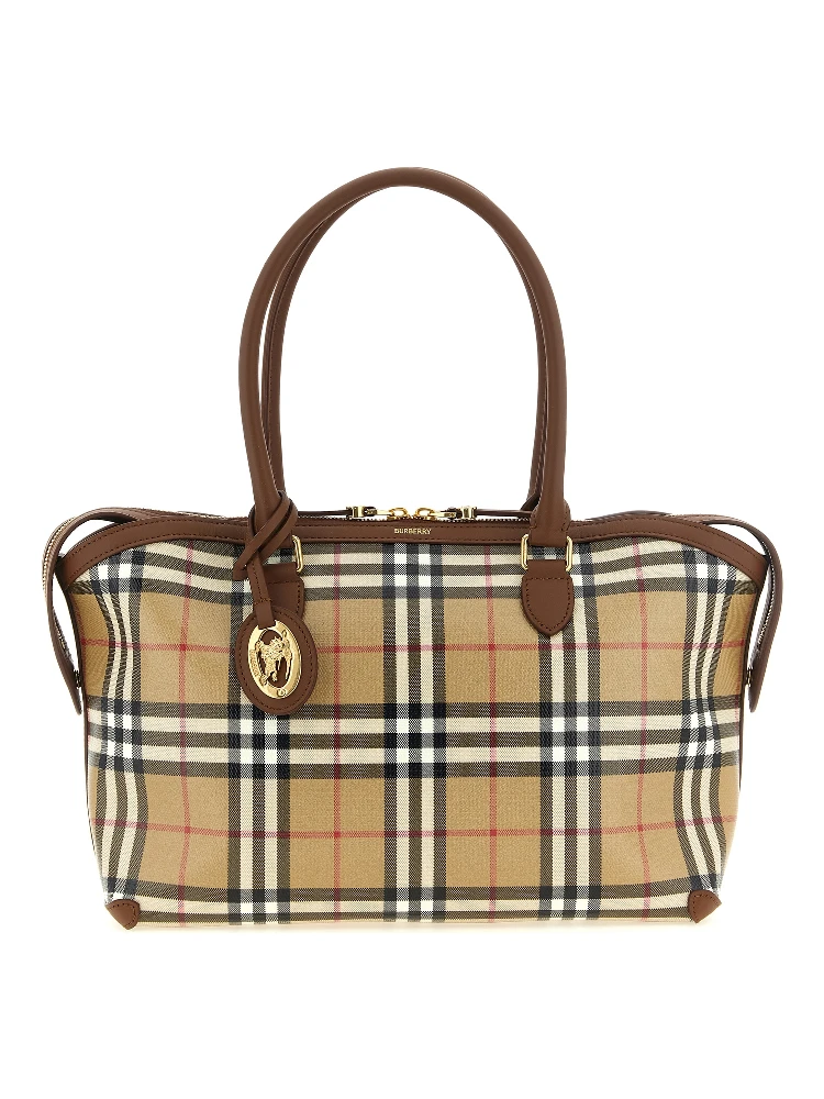 Beige Cotton Tote Bag