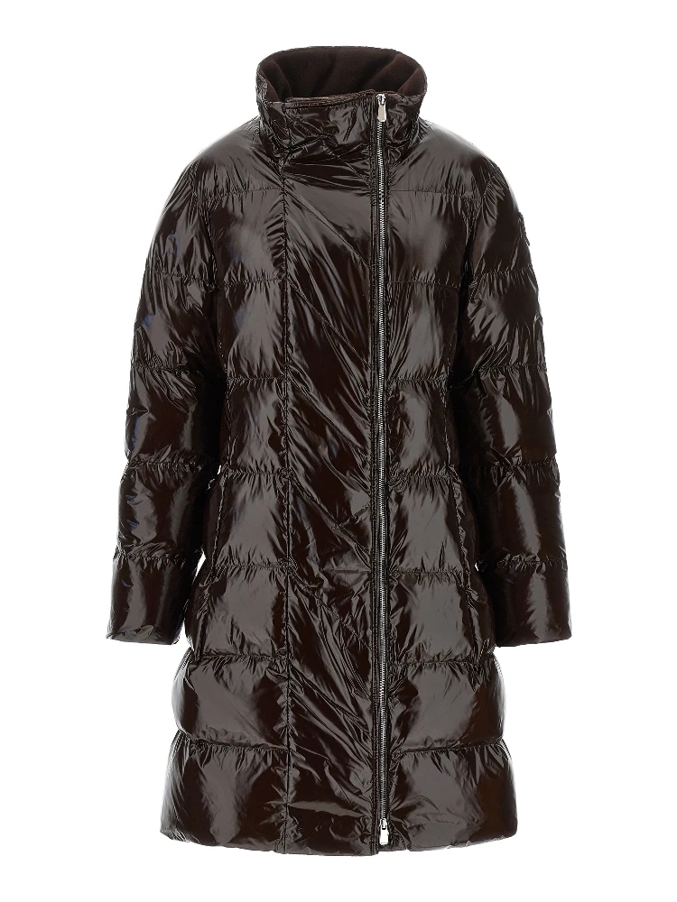 Brown Polyamide Full-Length Jacket alternative