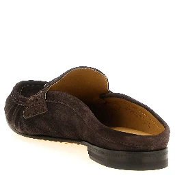Brown Calfskin Slip-On Loafers