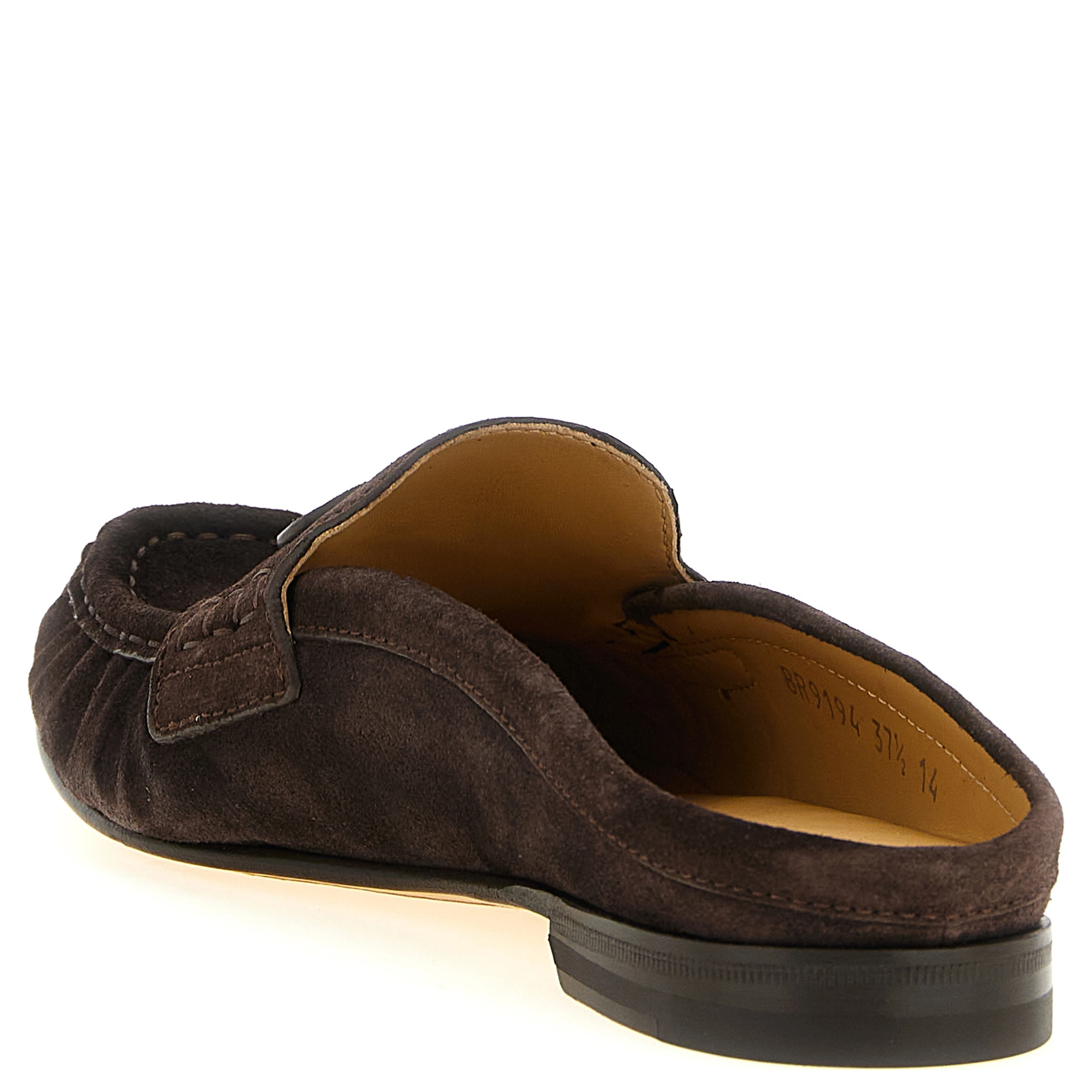 Brown Calfskin Slip-On Loafers