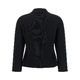 Black Wool Cardigan