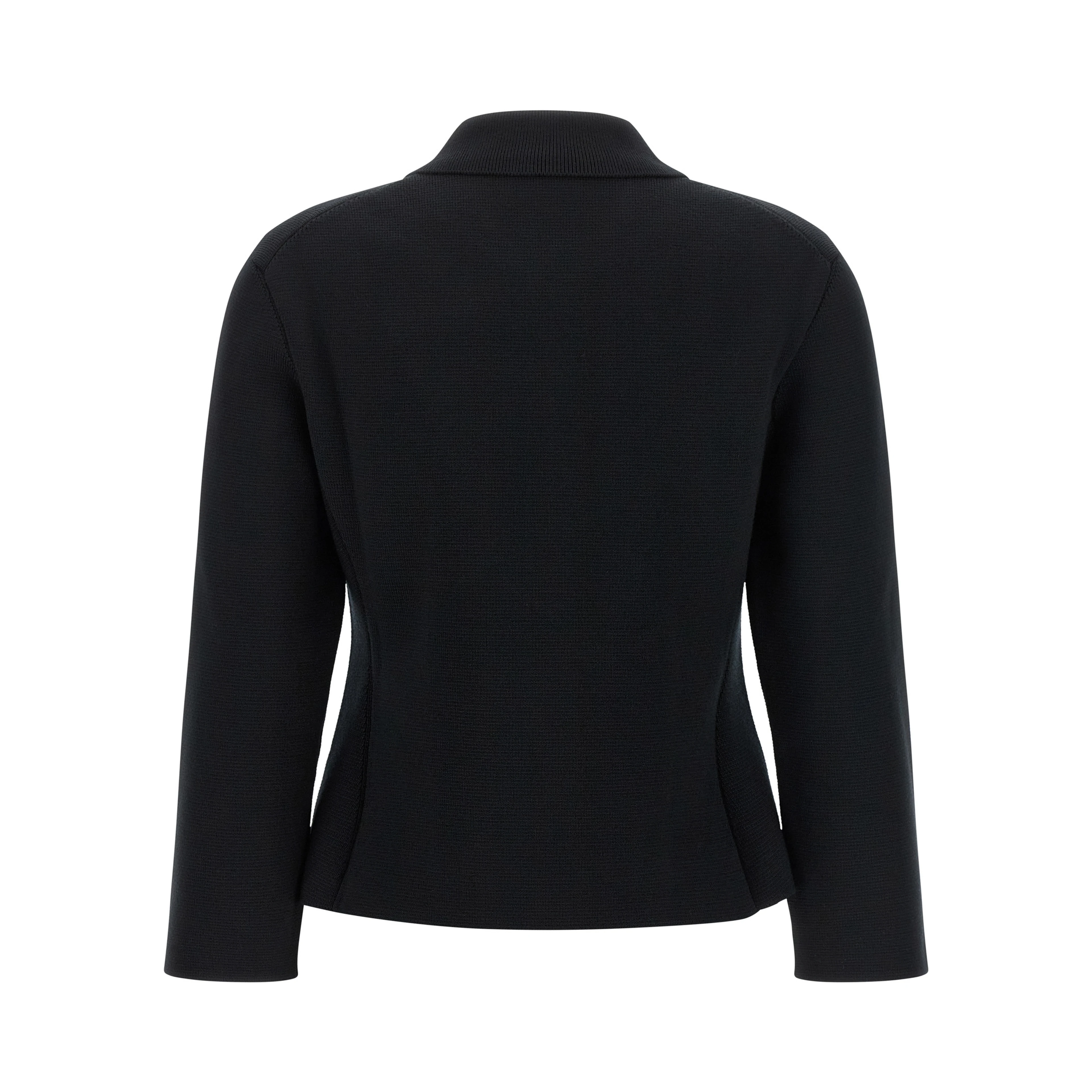Black Wool Cardigan