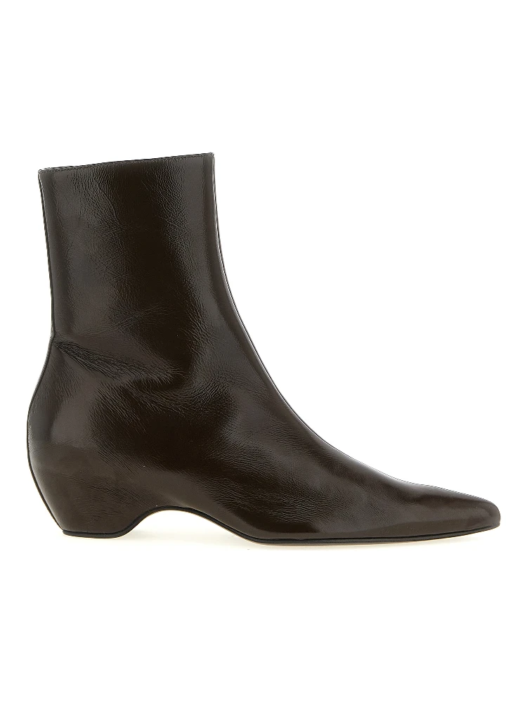 Brown Calfskin Ankle Boots
