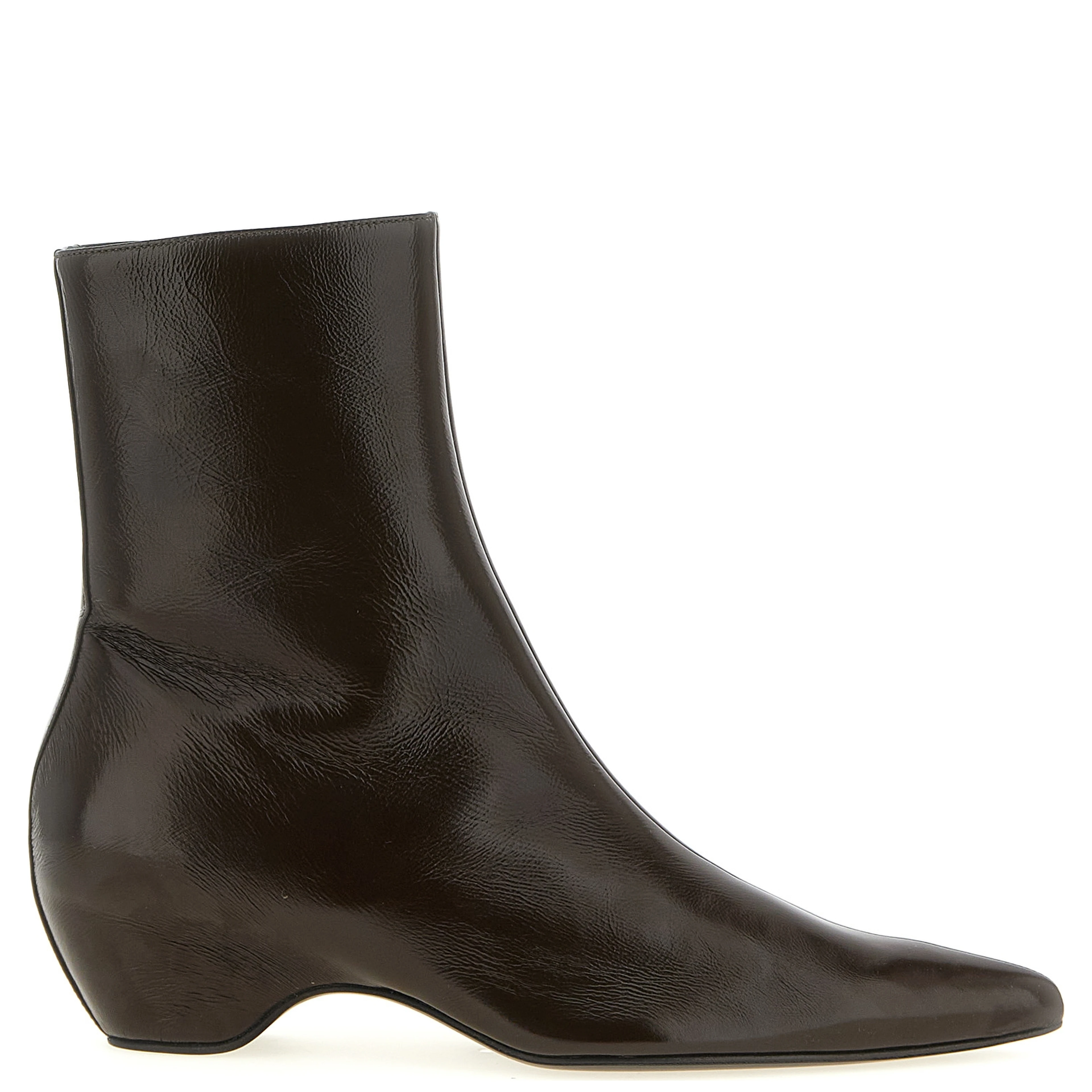Brown Calfskin Ankle Boots
