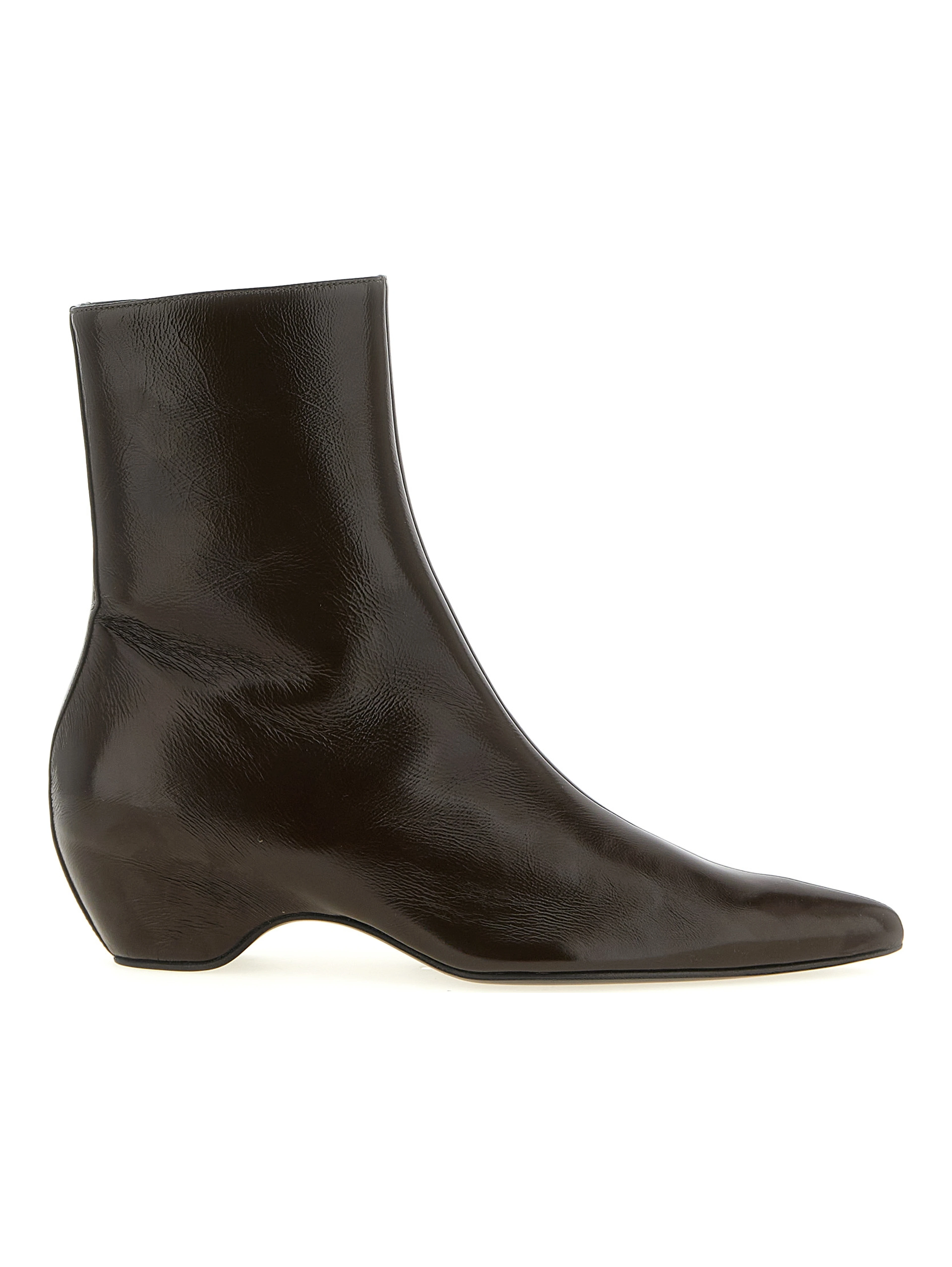 Brown Calfskin Ankle Boots