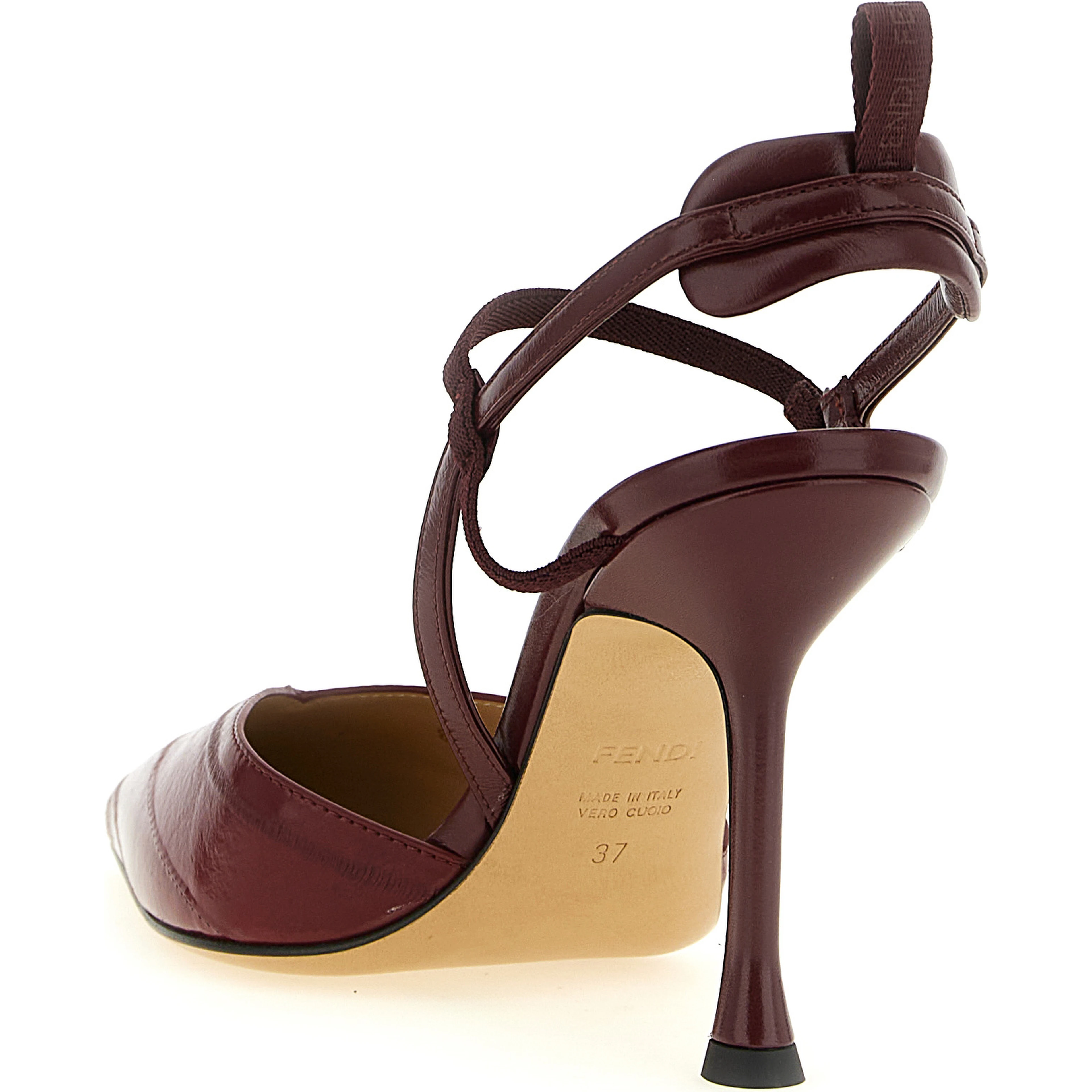 Bordeaux Lamb Leather Platform Pumps