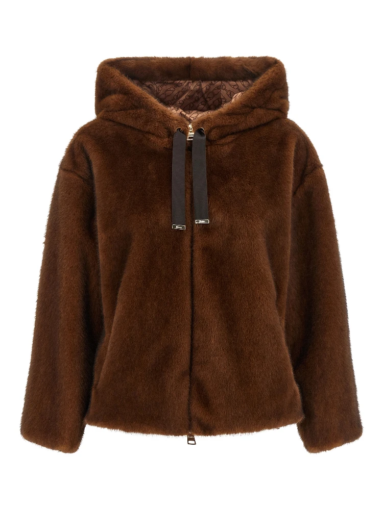 Brown Polyester Bomber