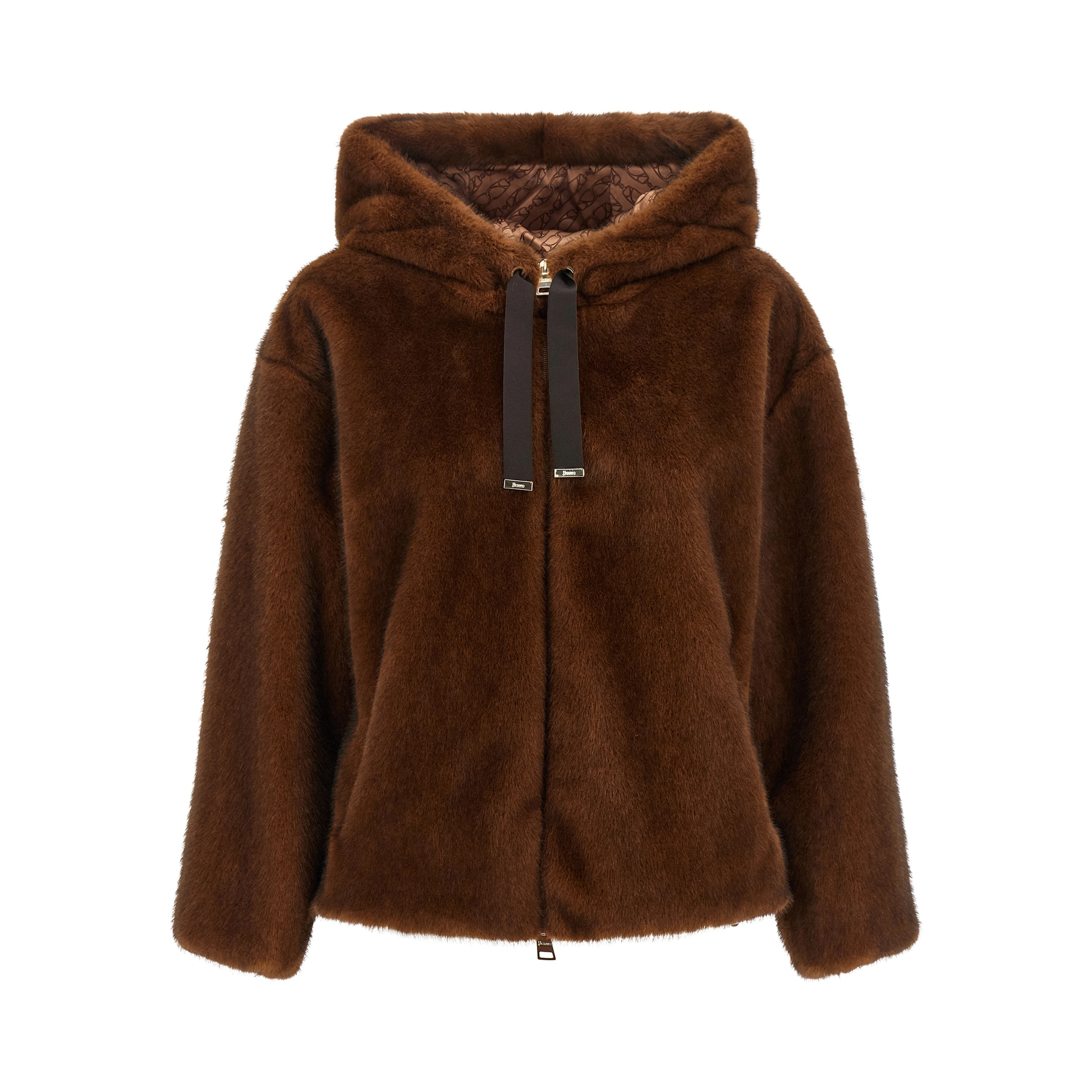 Brown Polyester Bomber