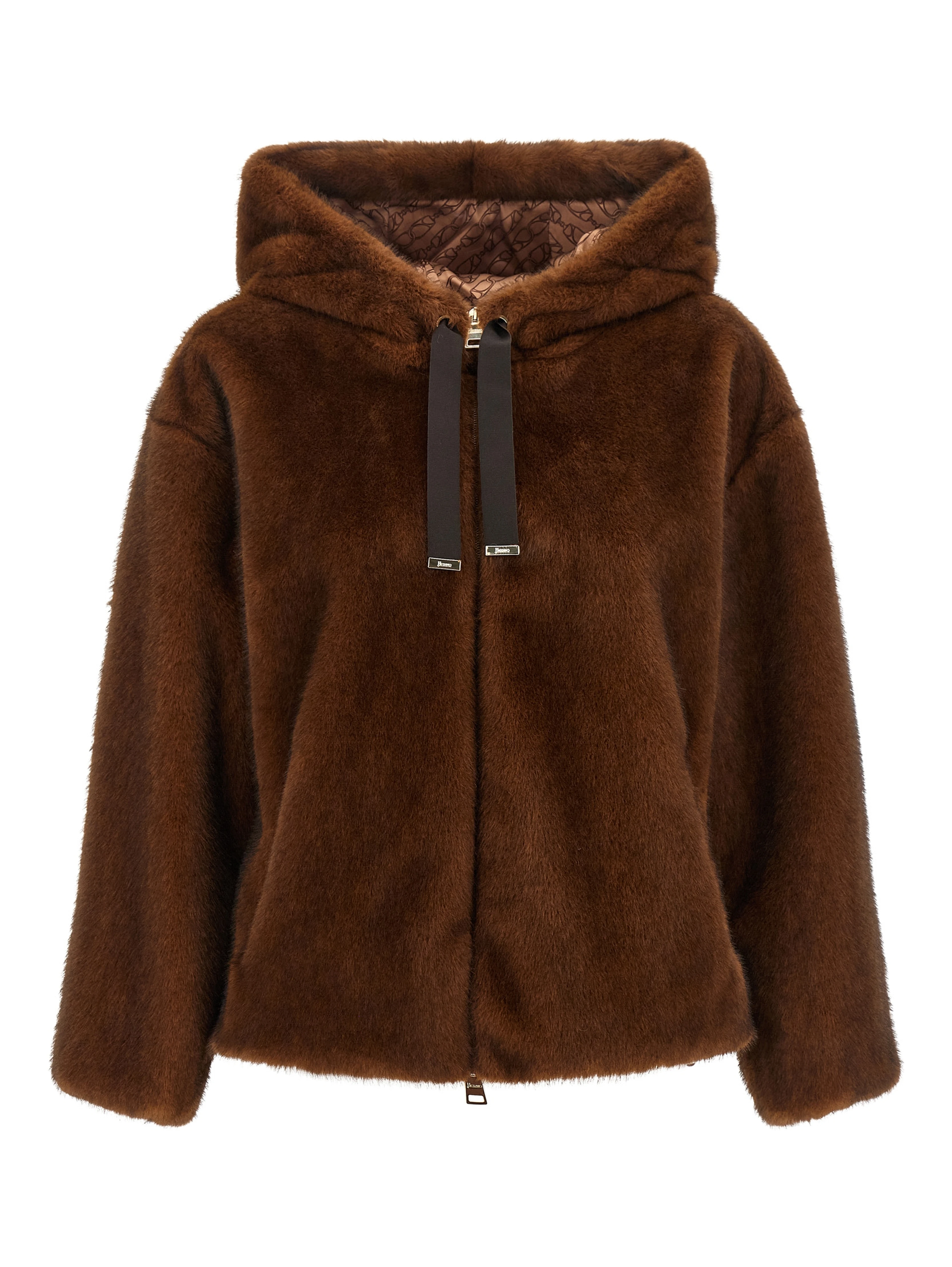 Brown Polyester Bomber