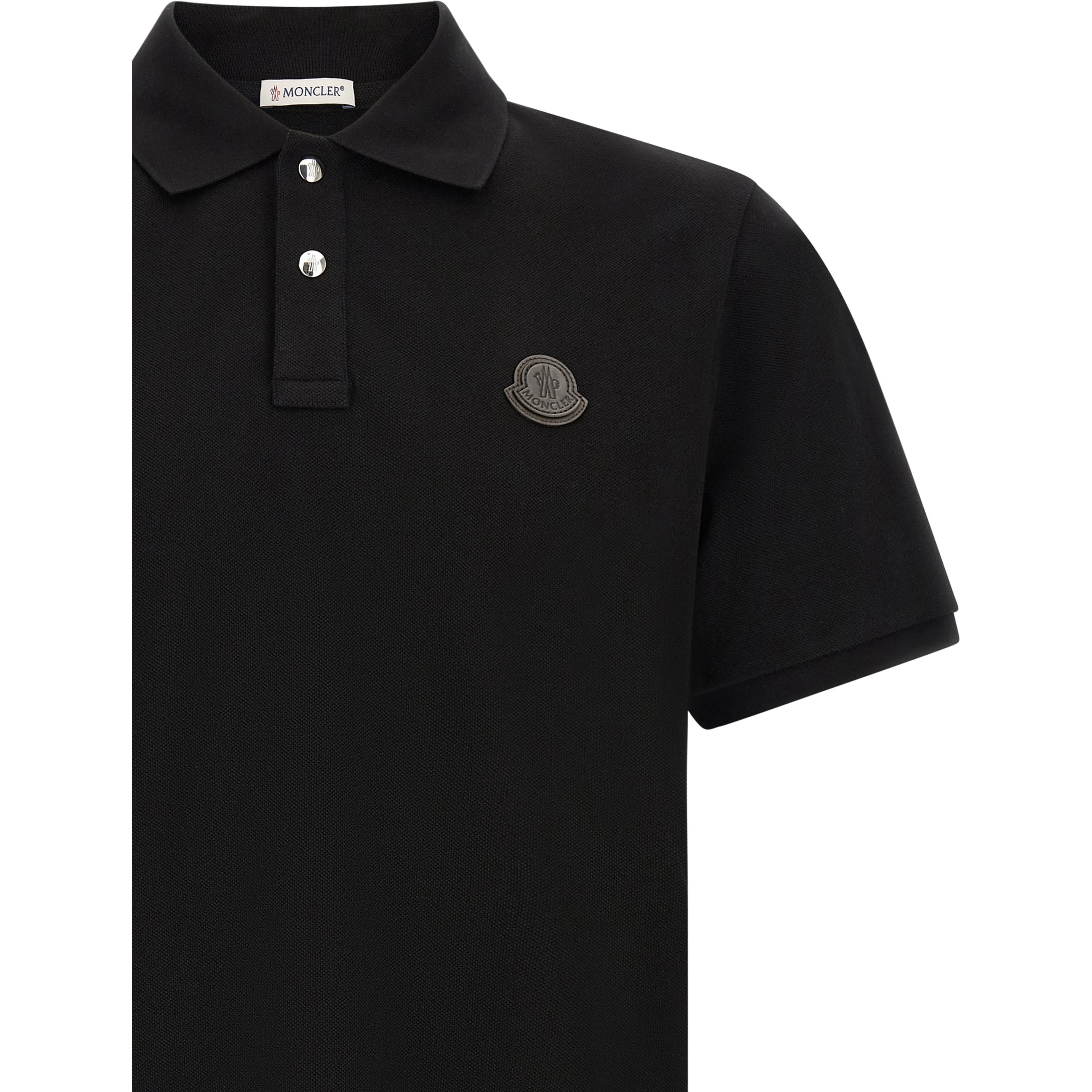Black Leather Polo Shirt