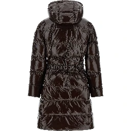Brown Polyamide Full-Length Jacket