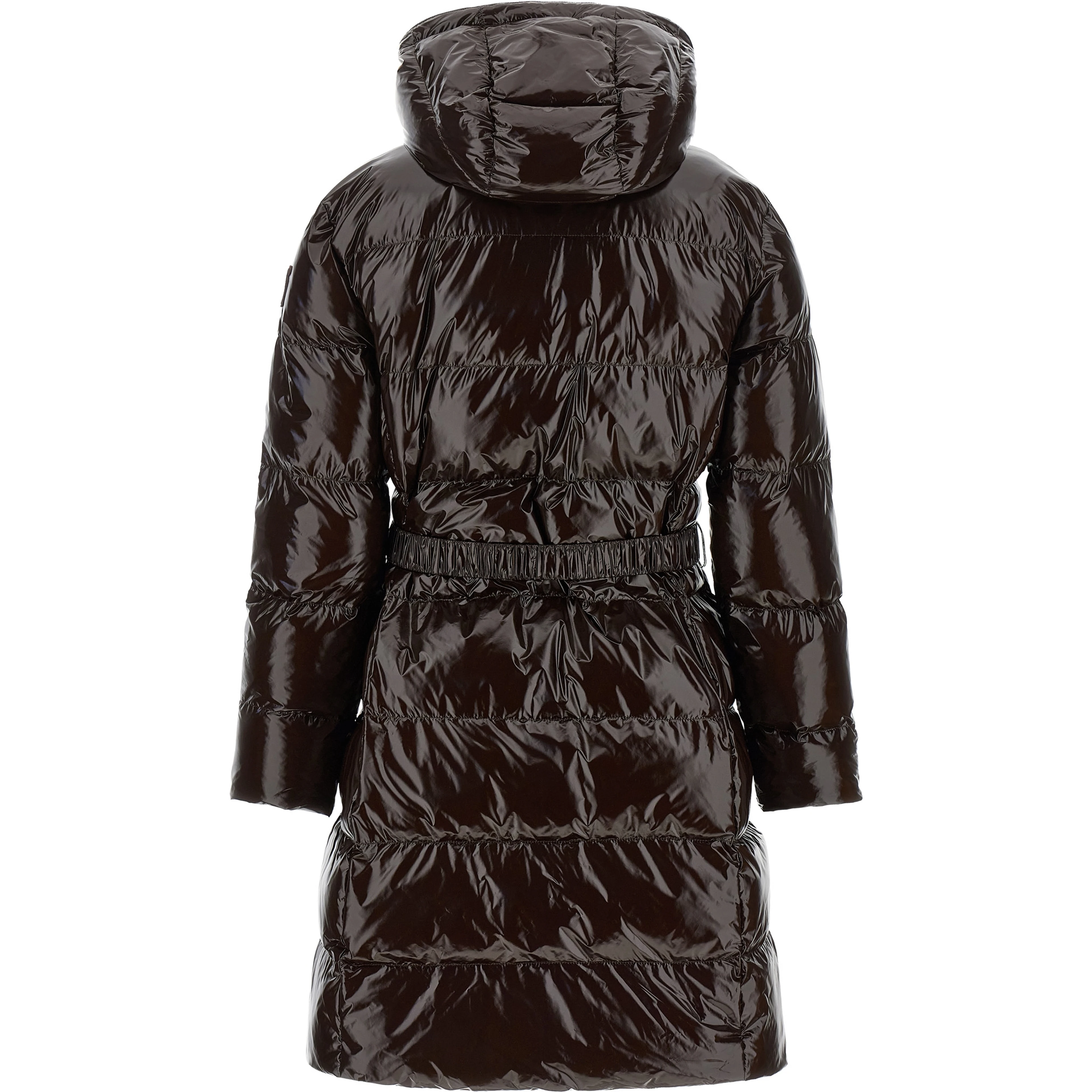 Brown Polyamide Full-Length Jacket