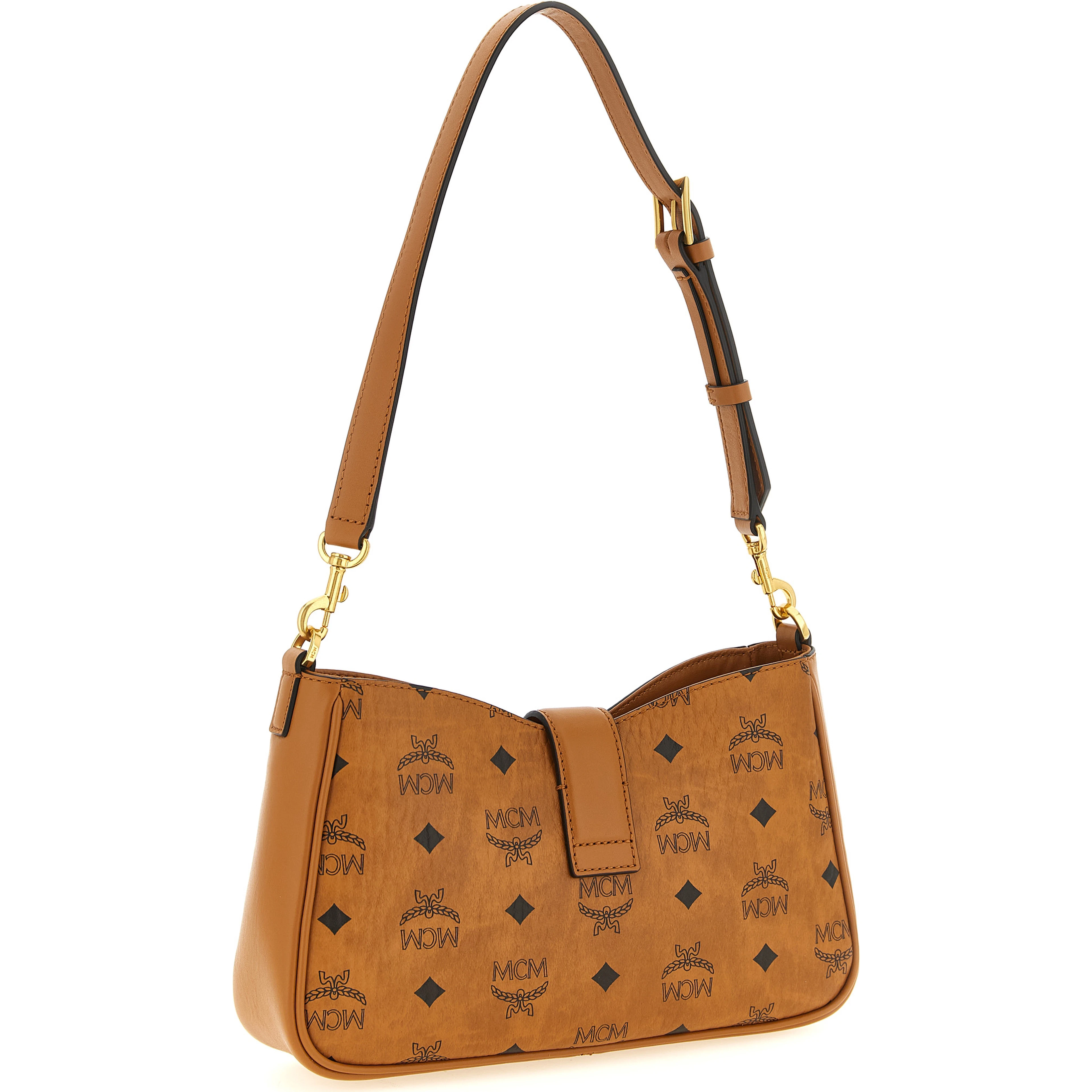 Brown Polyethylene Shoulder Bag