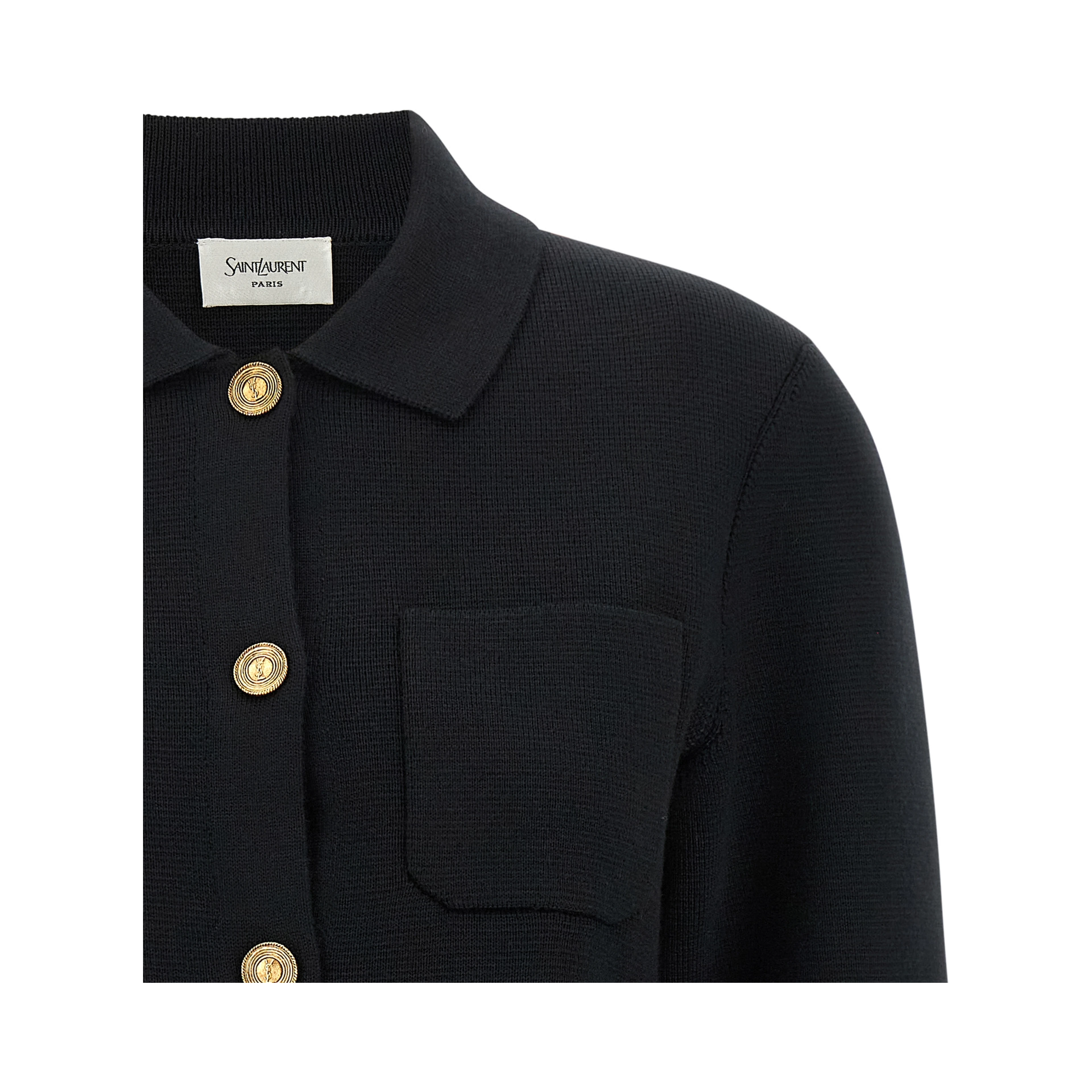 Black Wool Cardigan