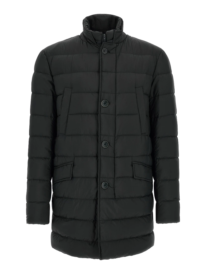 Black Polyamide Full-Length Jacket