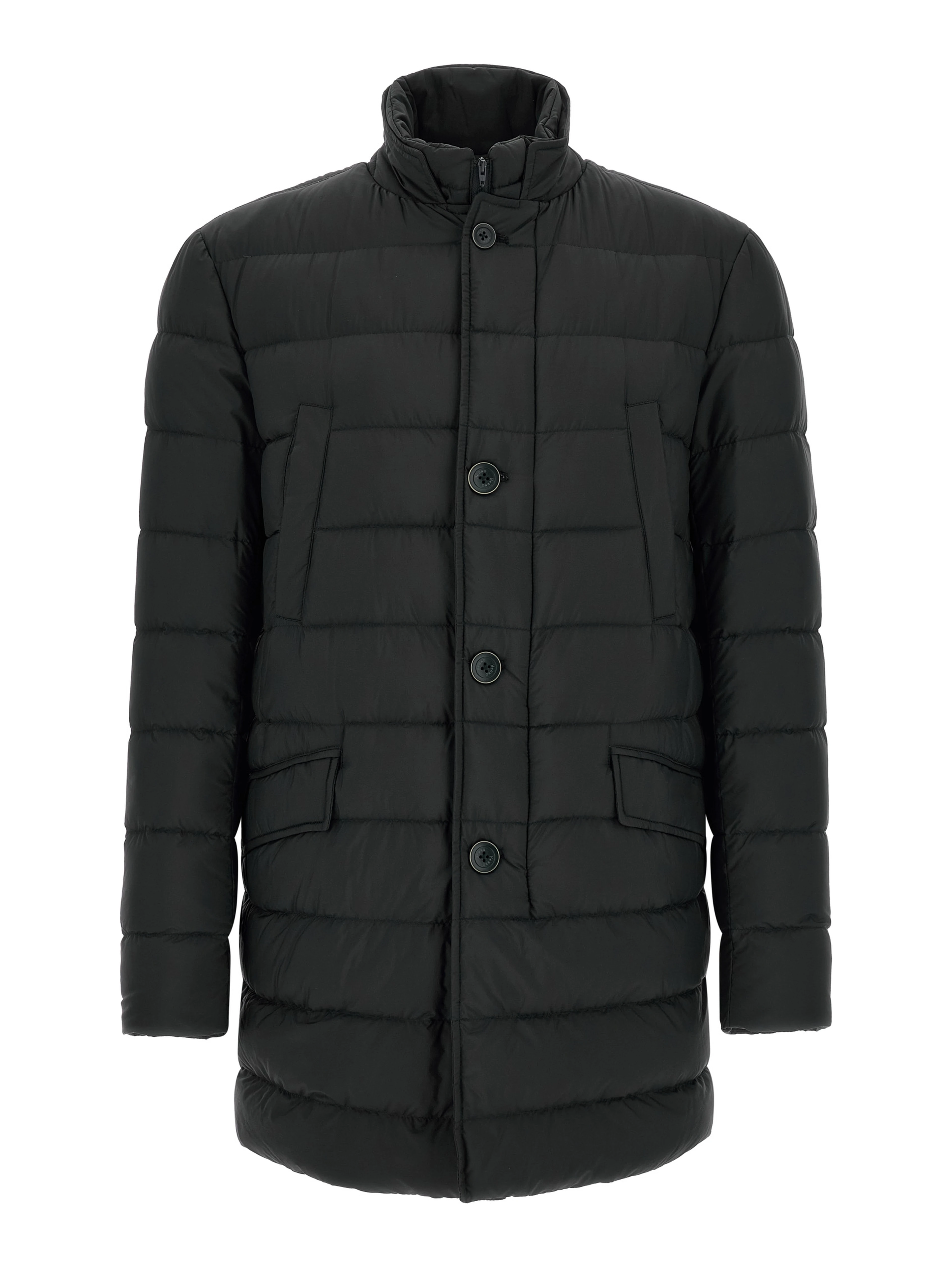 Black Polyamide Full-Length Jacket