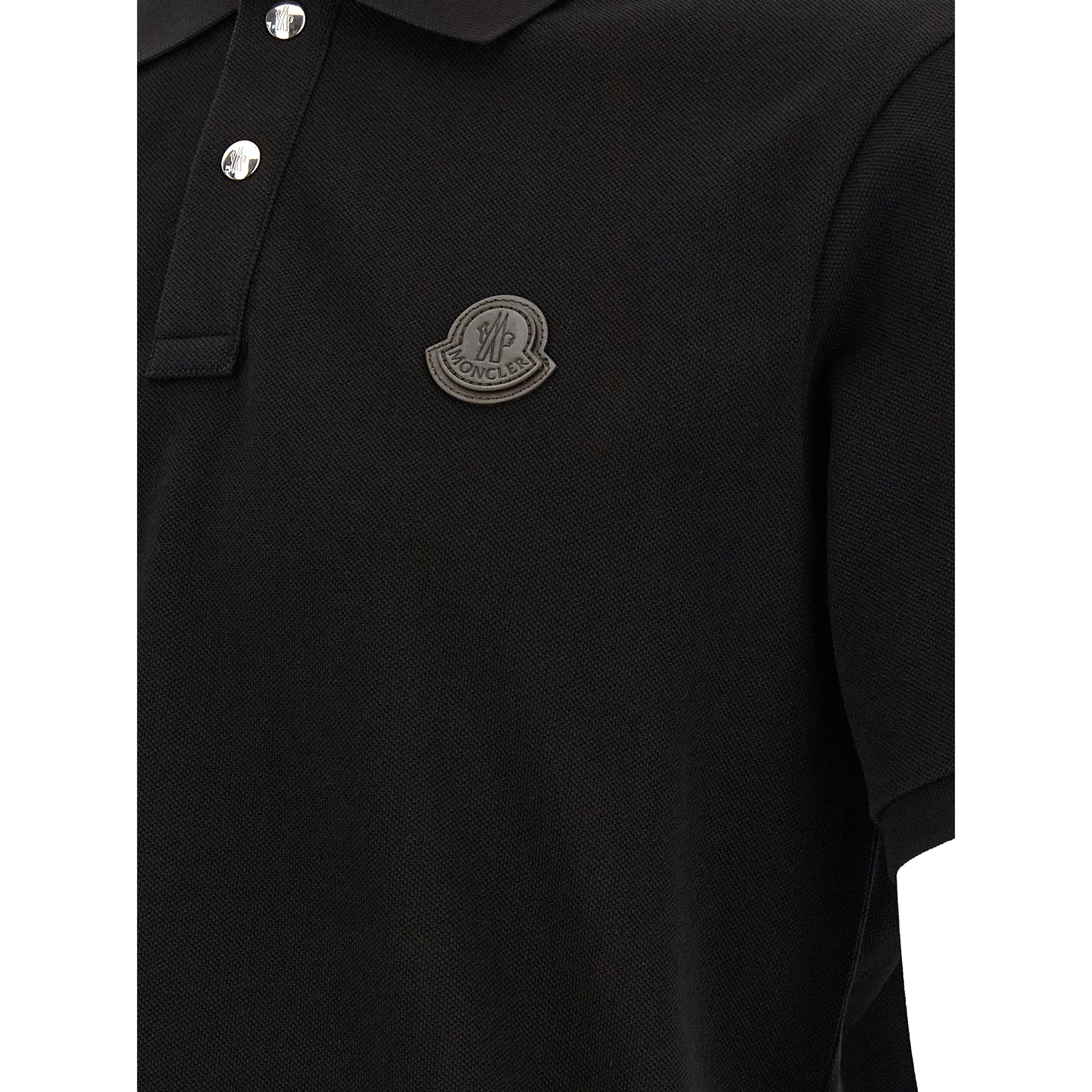 Black Leather Polo Shirt