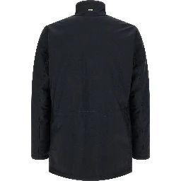Blue Polyamide Full-Length Jacket