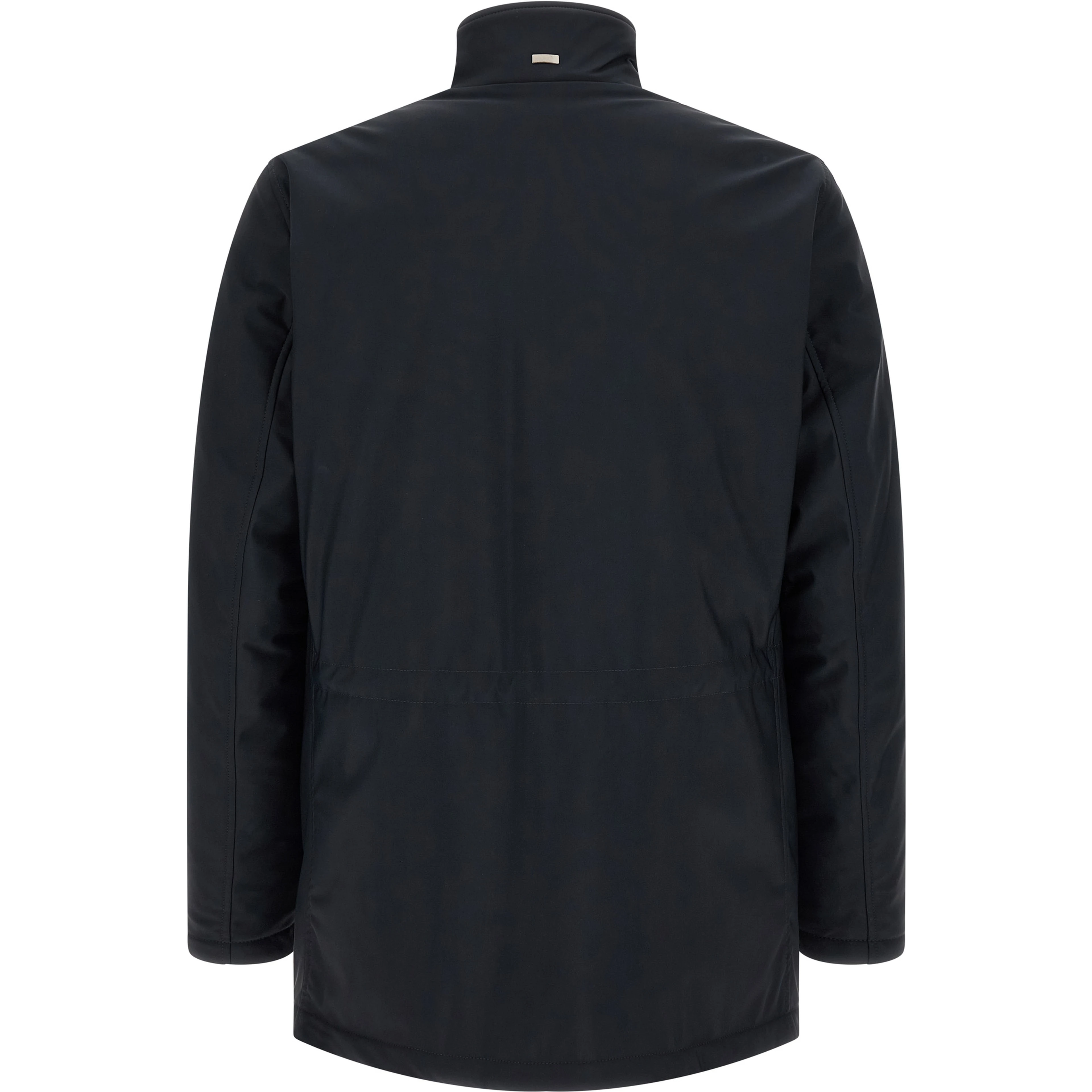 Blue Polyamide Full-Length Jacket