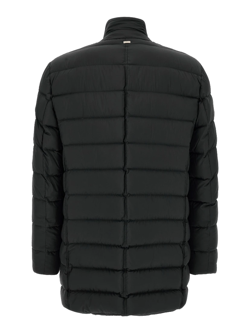 Black Polyamide Full-Length Jacket
