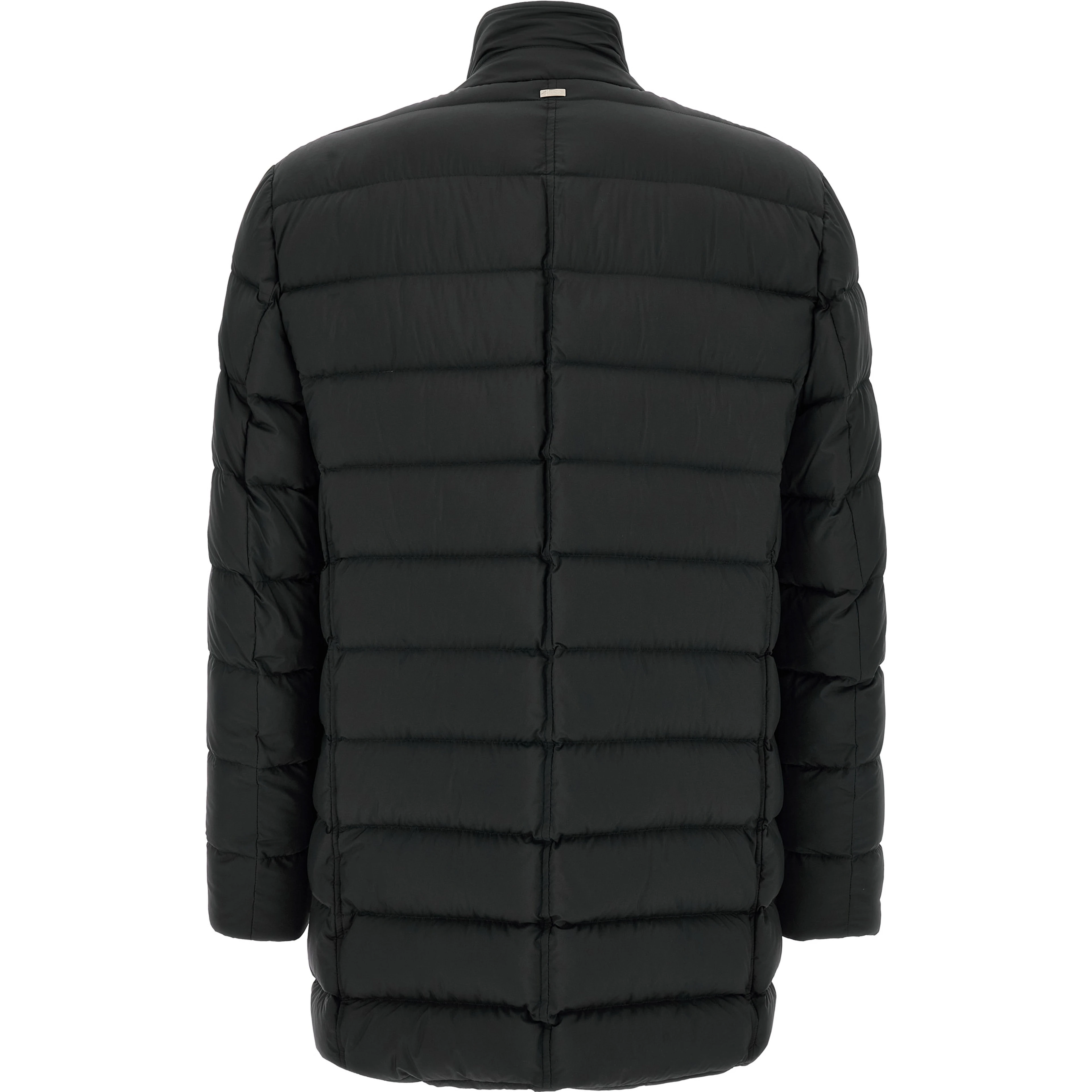 Black Polyamide Full-Length Jacket
