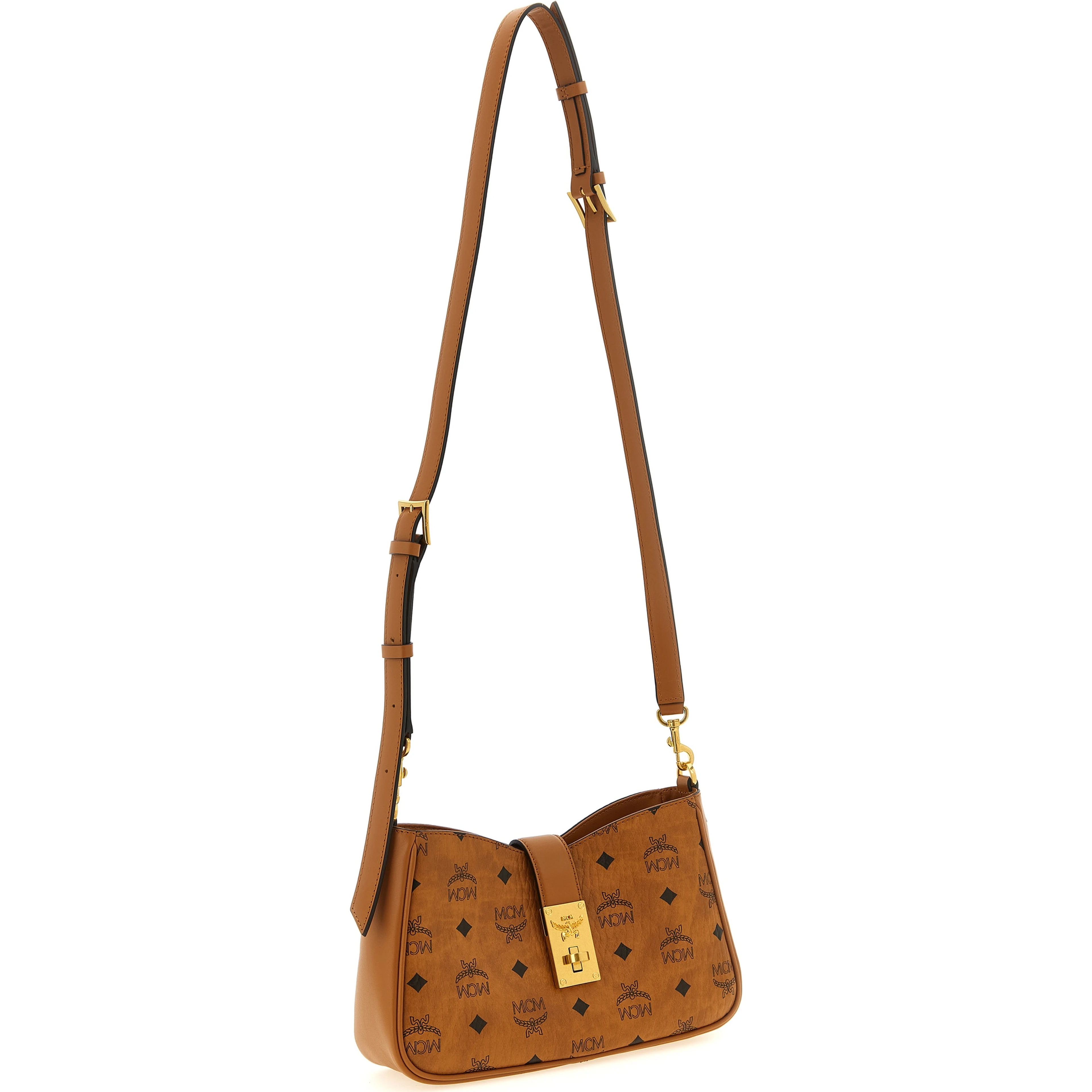 Brown Polyethylene Shoulder Bag