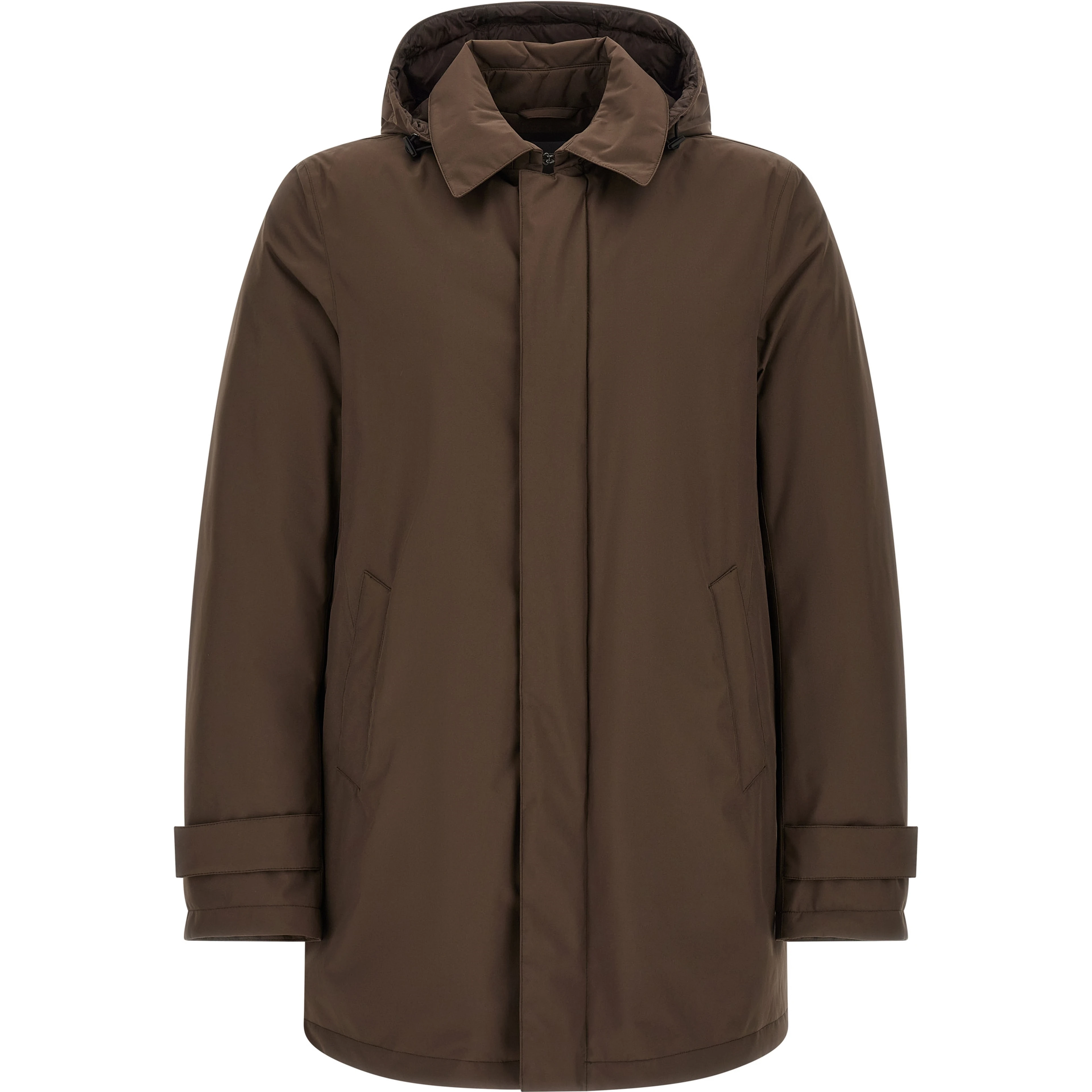Brown Polyester Parka