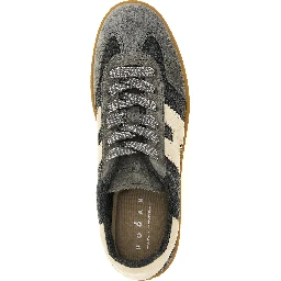 Gray Wool Platform Sneakers