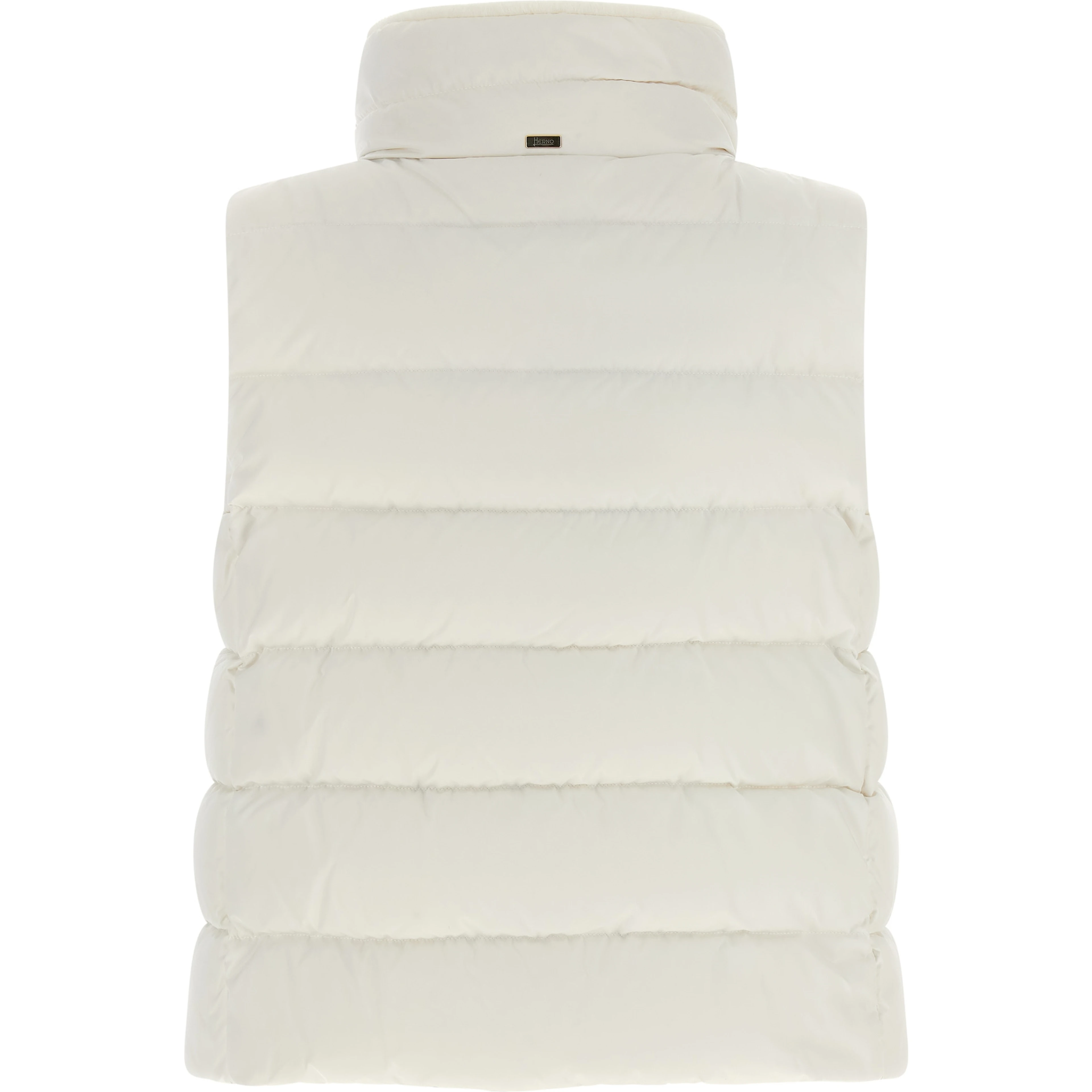 White Polyester Sleeveless Jacket