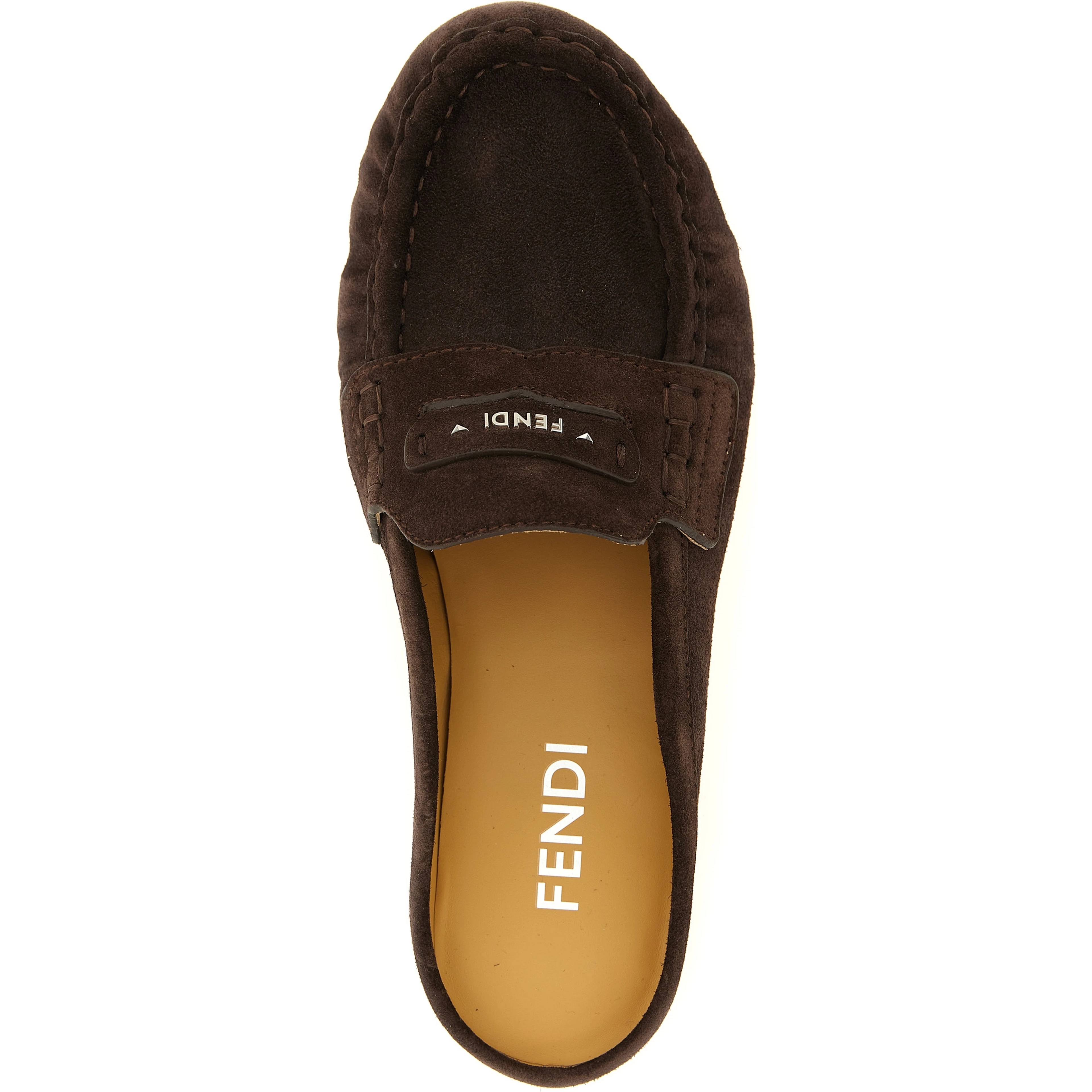 Brown Calfskin Slip-On Loafers