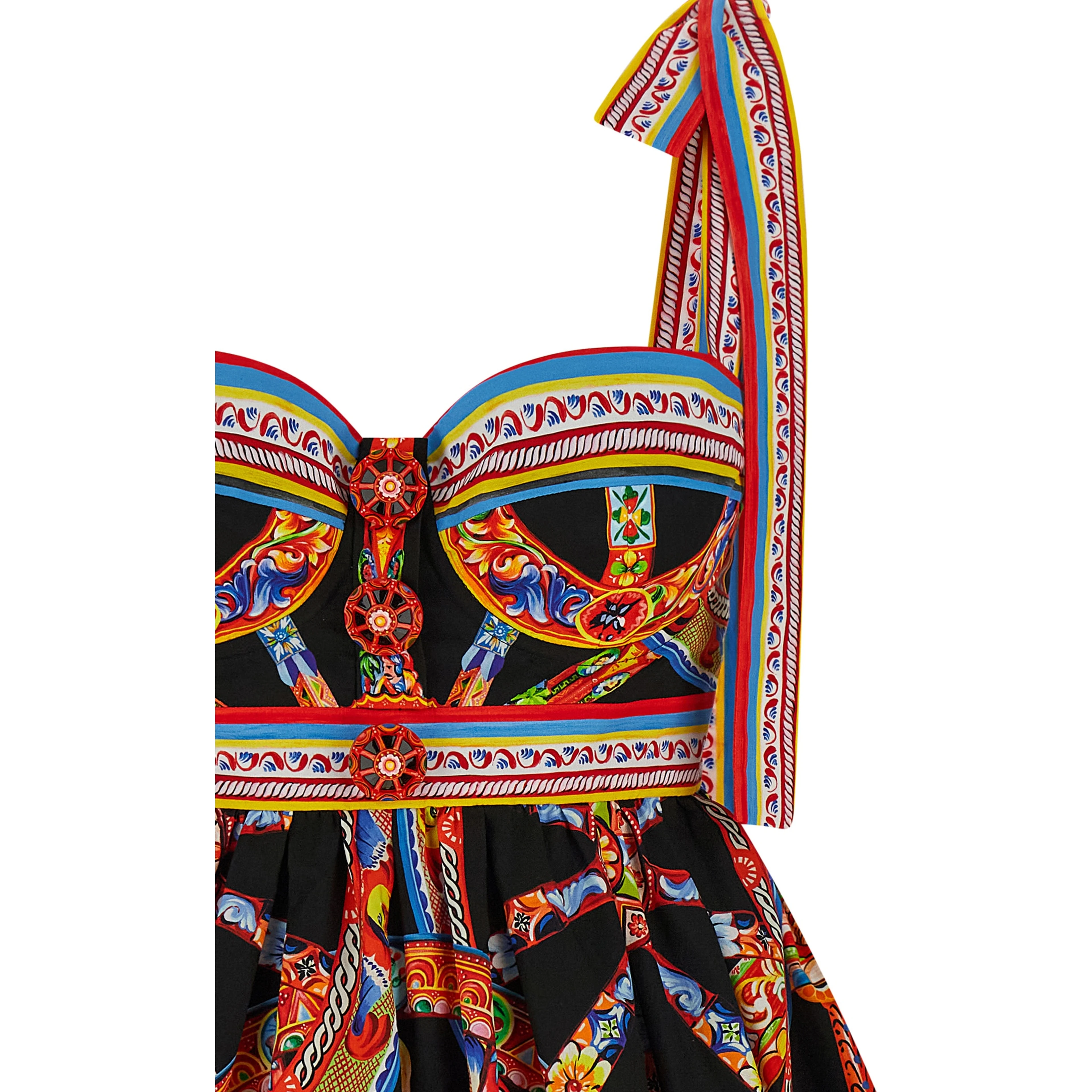 Multicolor Cotton Short Dress