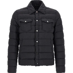 Black Polyamide Full-Length Jacket