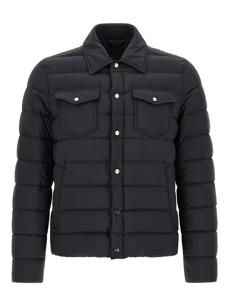 Black Polyamide Full-Length Jacket