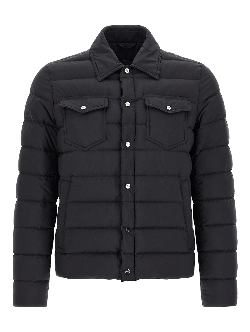 Black Polyamide Full-Length Jacket