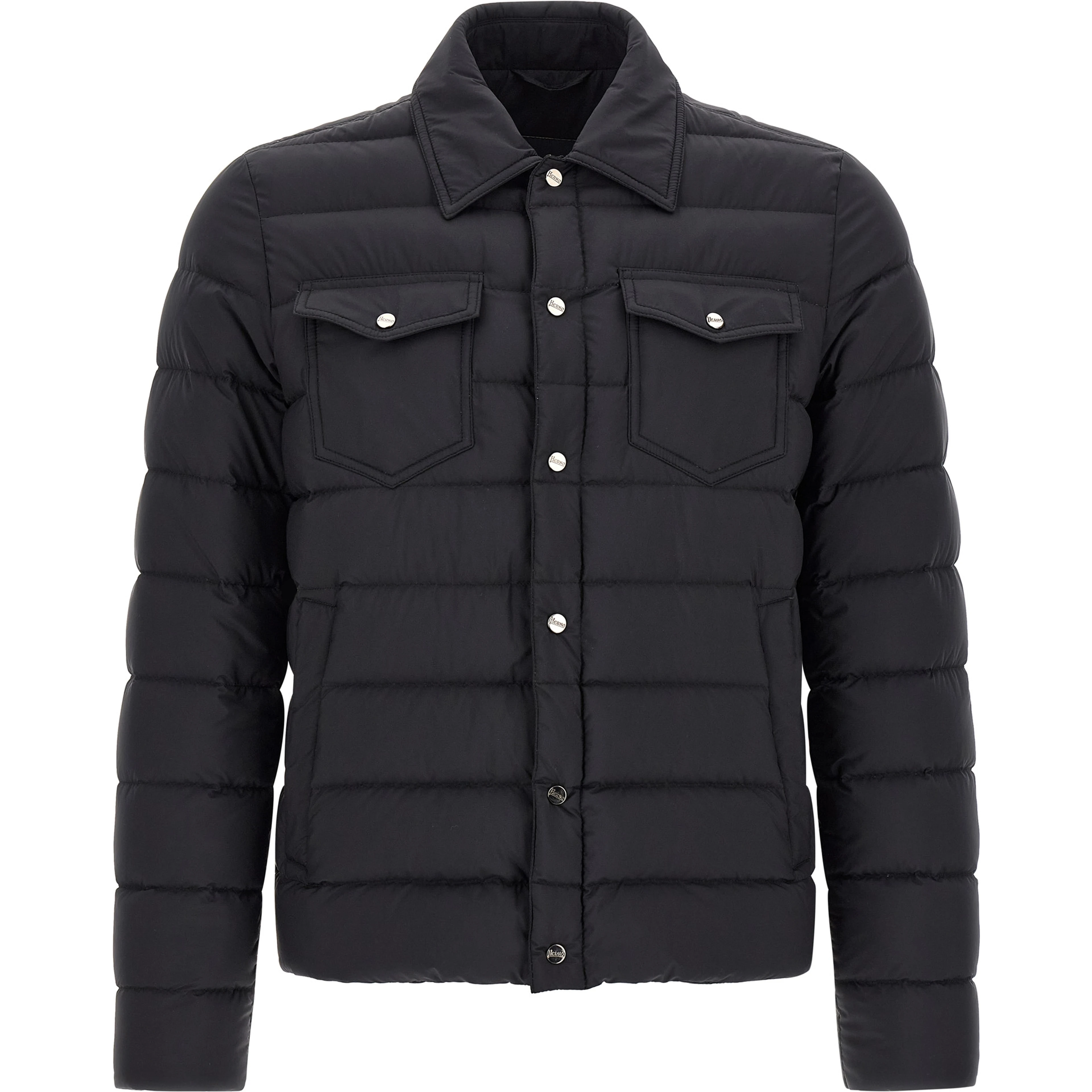 Black Polyamide Full-Length Jacket