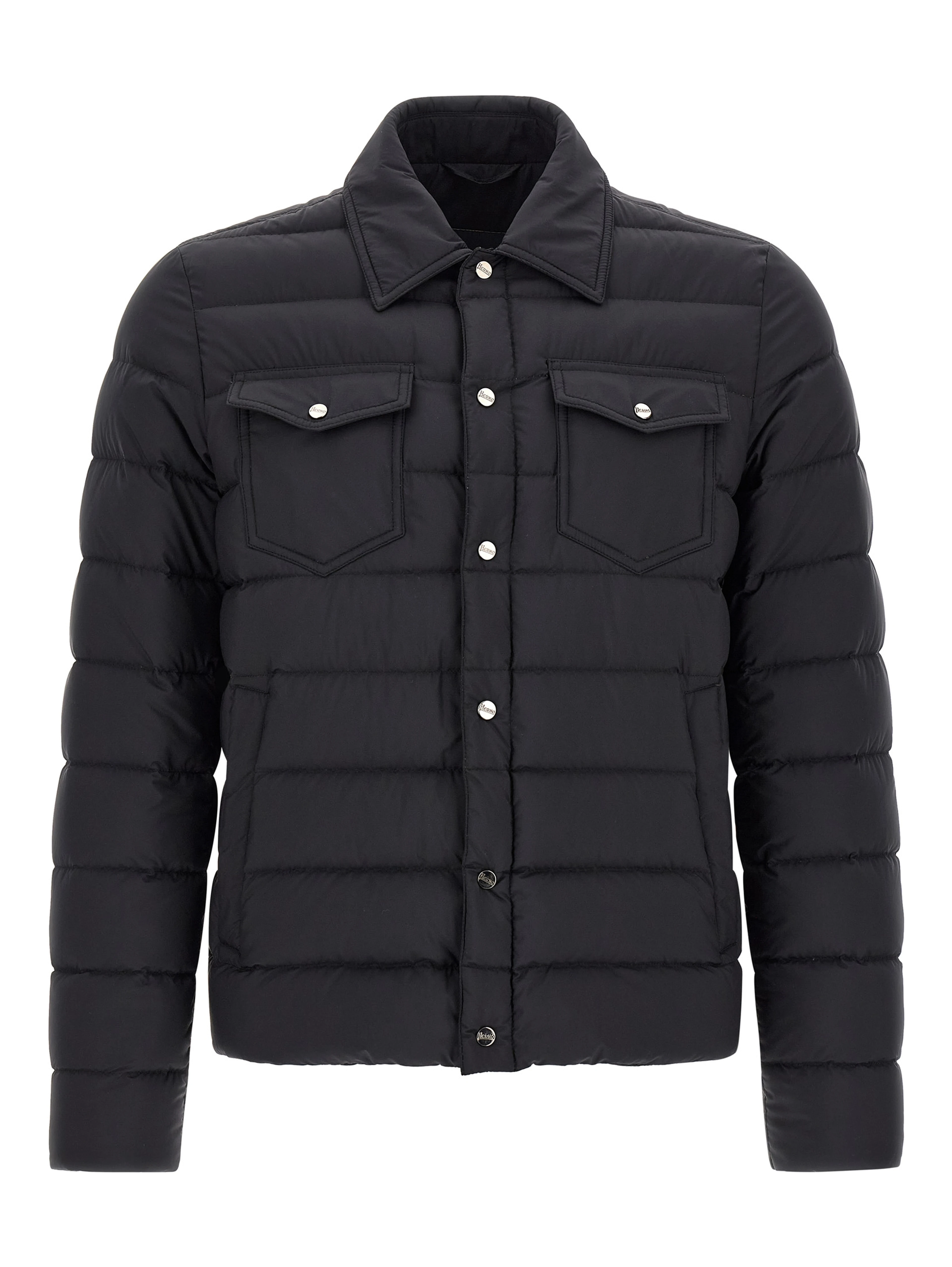 Black Polyamide Full-Length Jacket